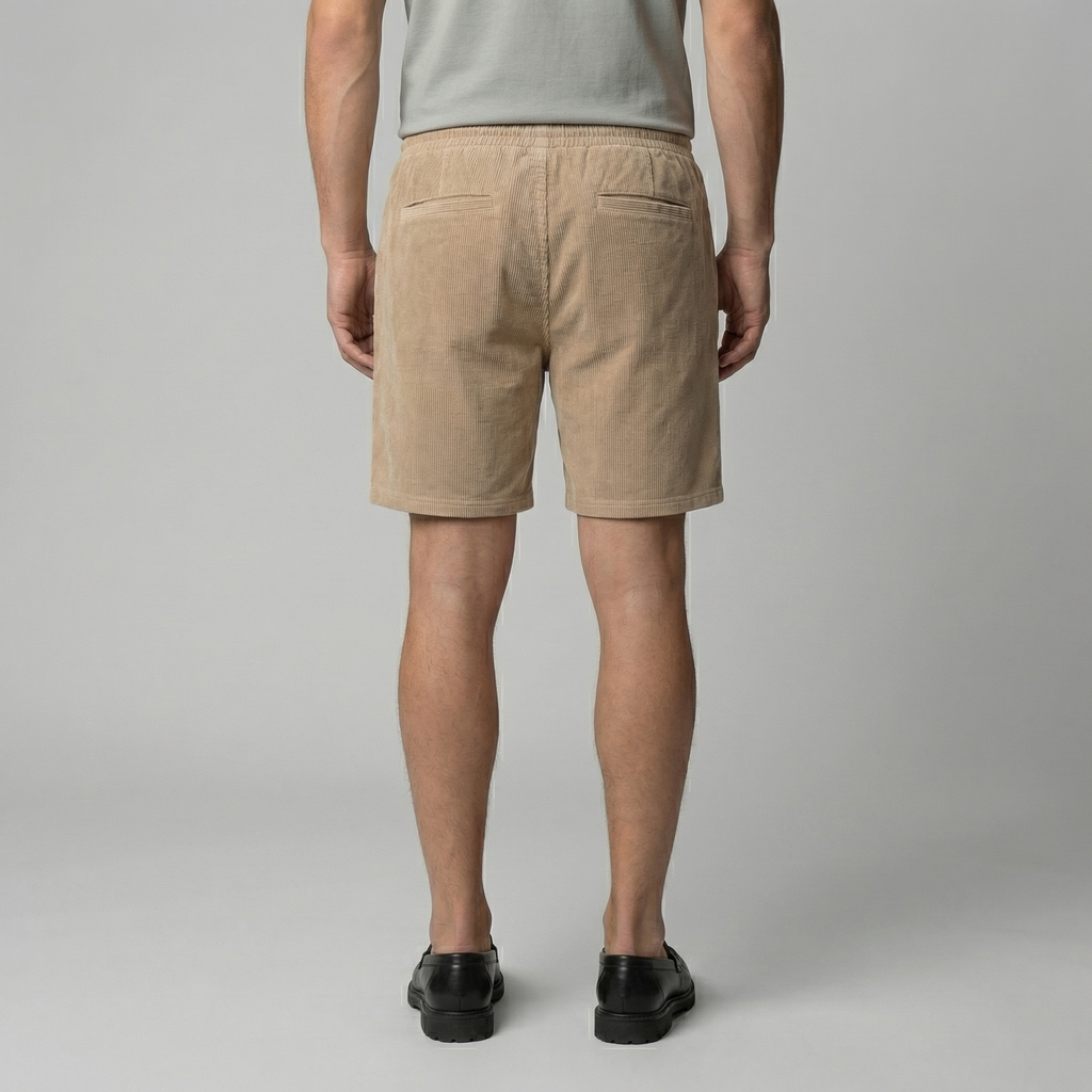 Men's Corduroy Shorts - Relaxed Fit, Casual Style for Summer Wear