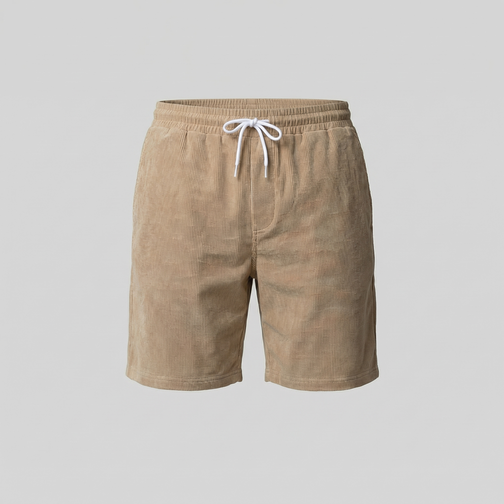 Men's Corduroy Shorts - Relaxed Fit, Casual Style for Summer Wear