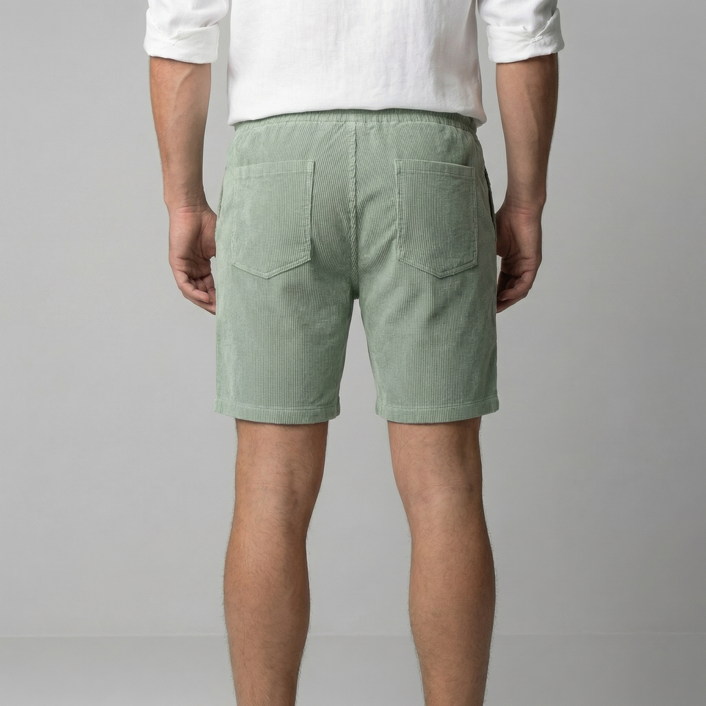 Men's Corduroy Shorts - Relaxed Fit, Casual Style for Summer Wear