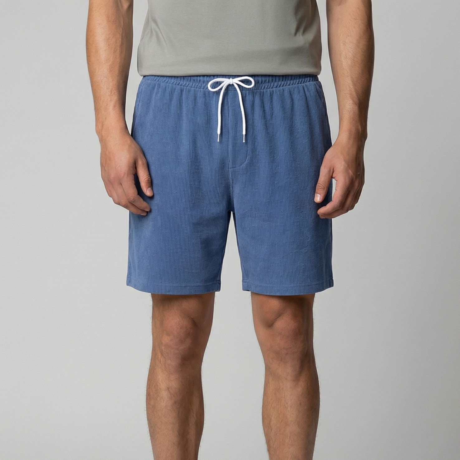 Men's Corduroy Shorts - Relaxed Fit, Casual Style for Summer Wear