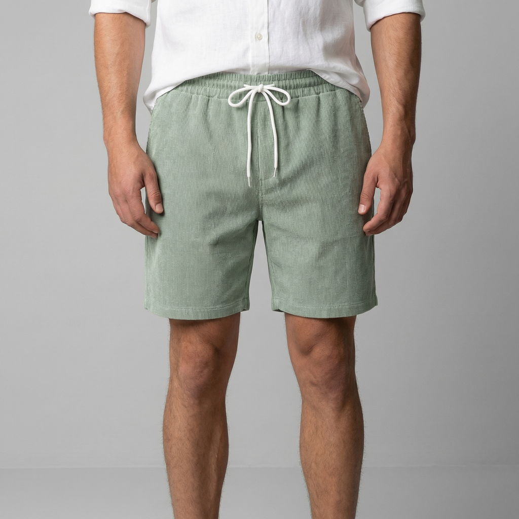 Men's Corduroy Shorts - Relaxed Fit, Casual Style for Summer Wear