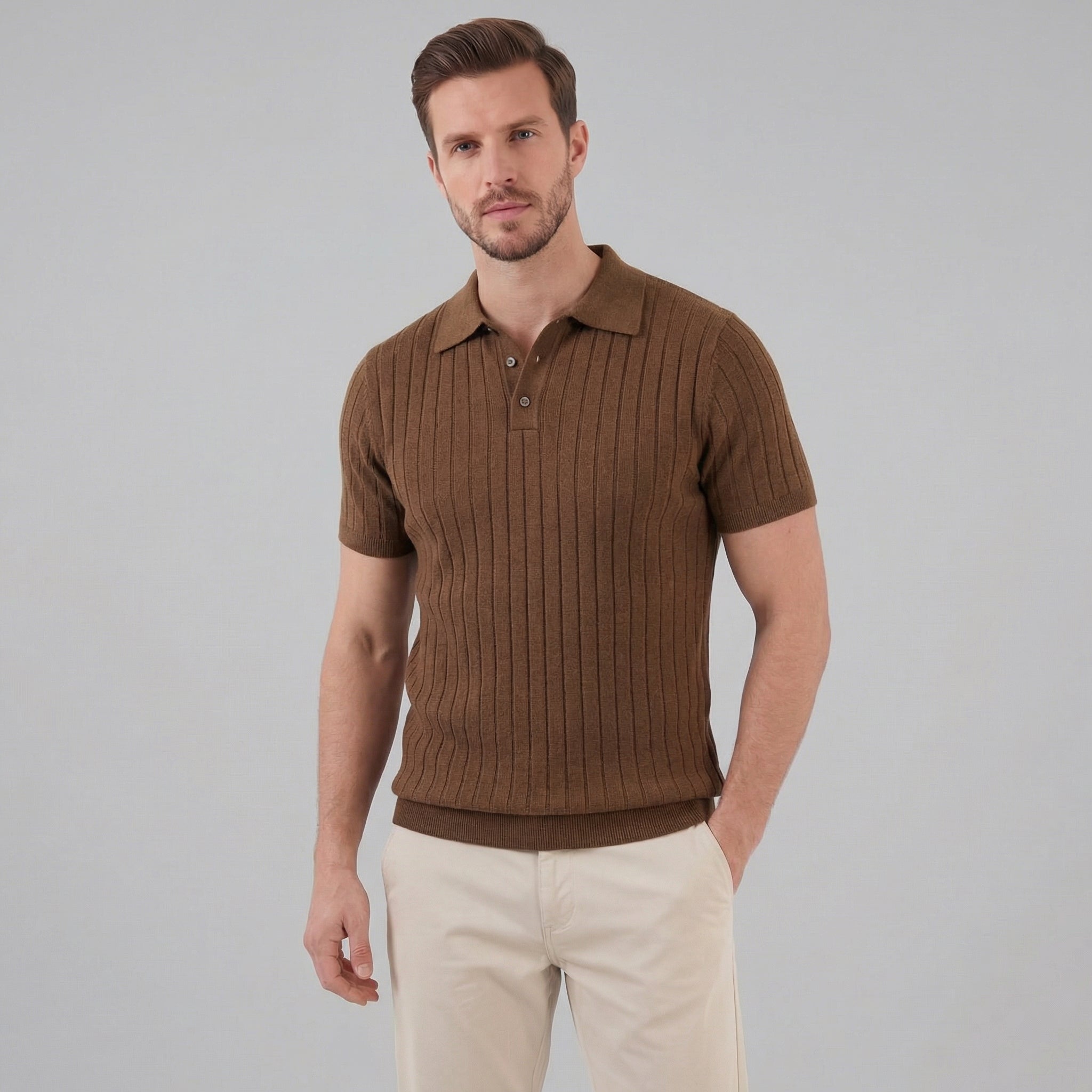 Men's Cotton Classic Fit Polo Shirt for Casual and Business Wear