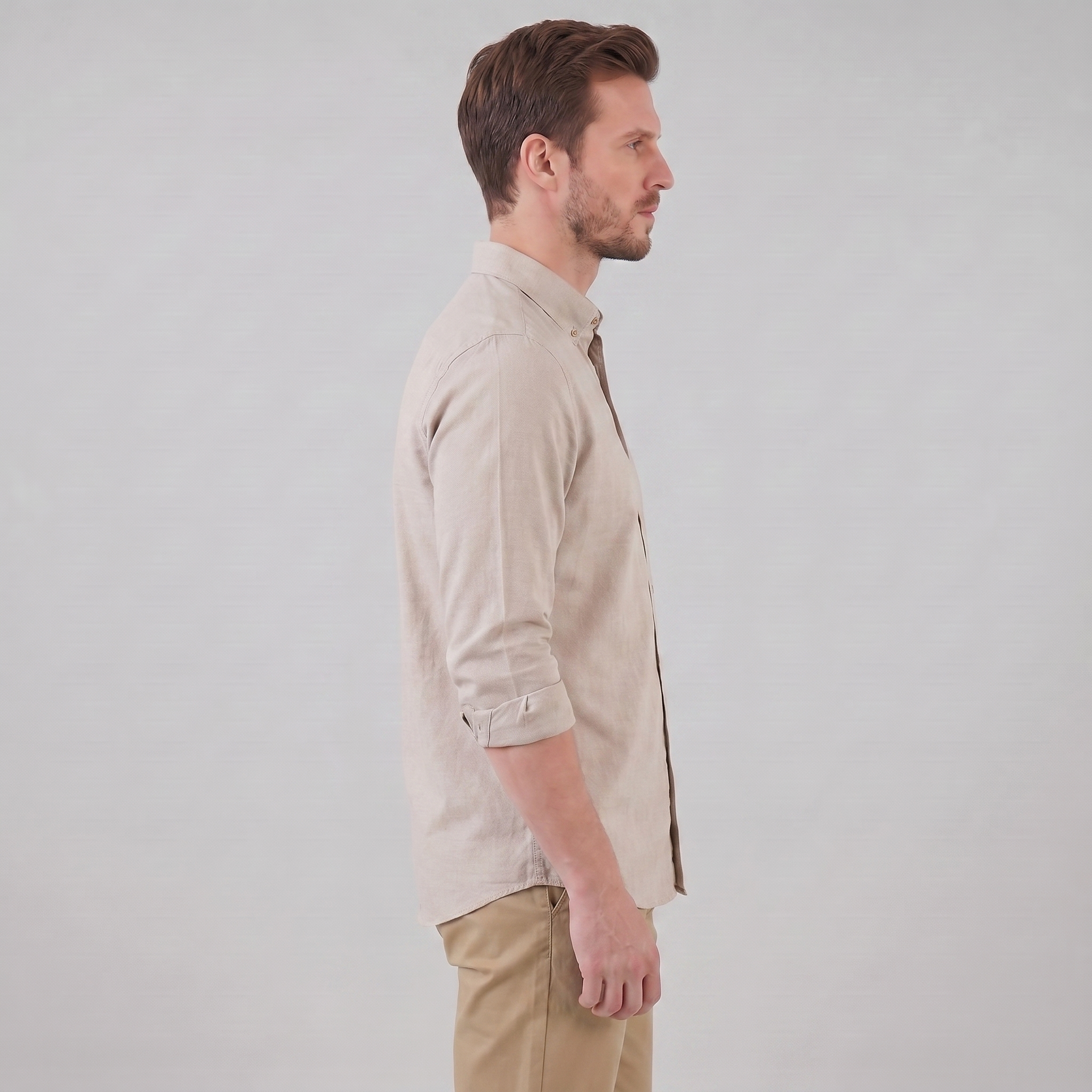 Men's Cotton Oxford Button-Down Dress Shirt for Formal and Casual Wear