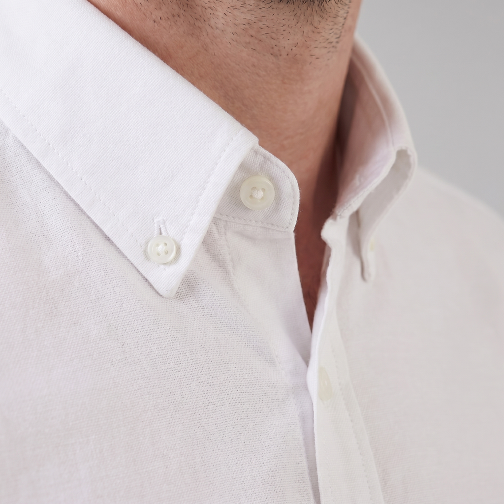 Men's Cotton Oxford Button-Down Dress Shirt for Formal and Casual Wear
