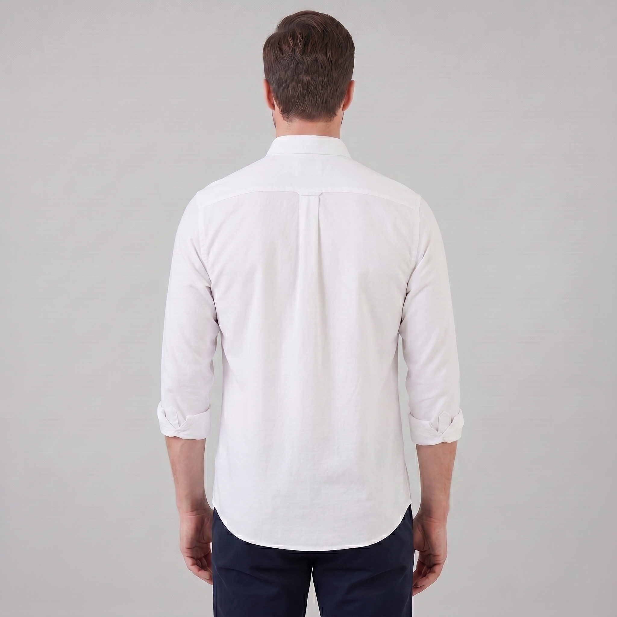 Men's Cotton Oxford Button-Down Dress Shirt for Formal and Casual Wear