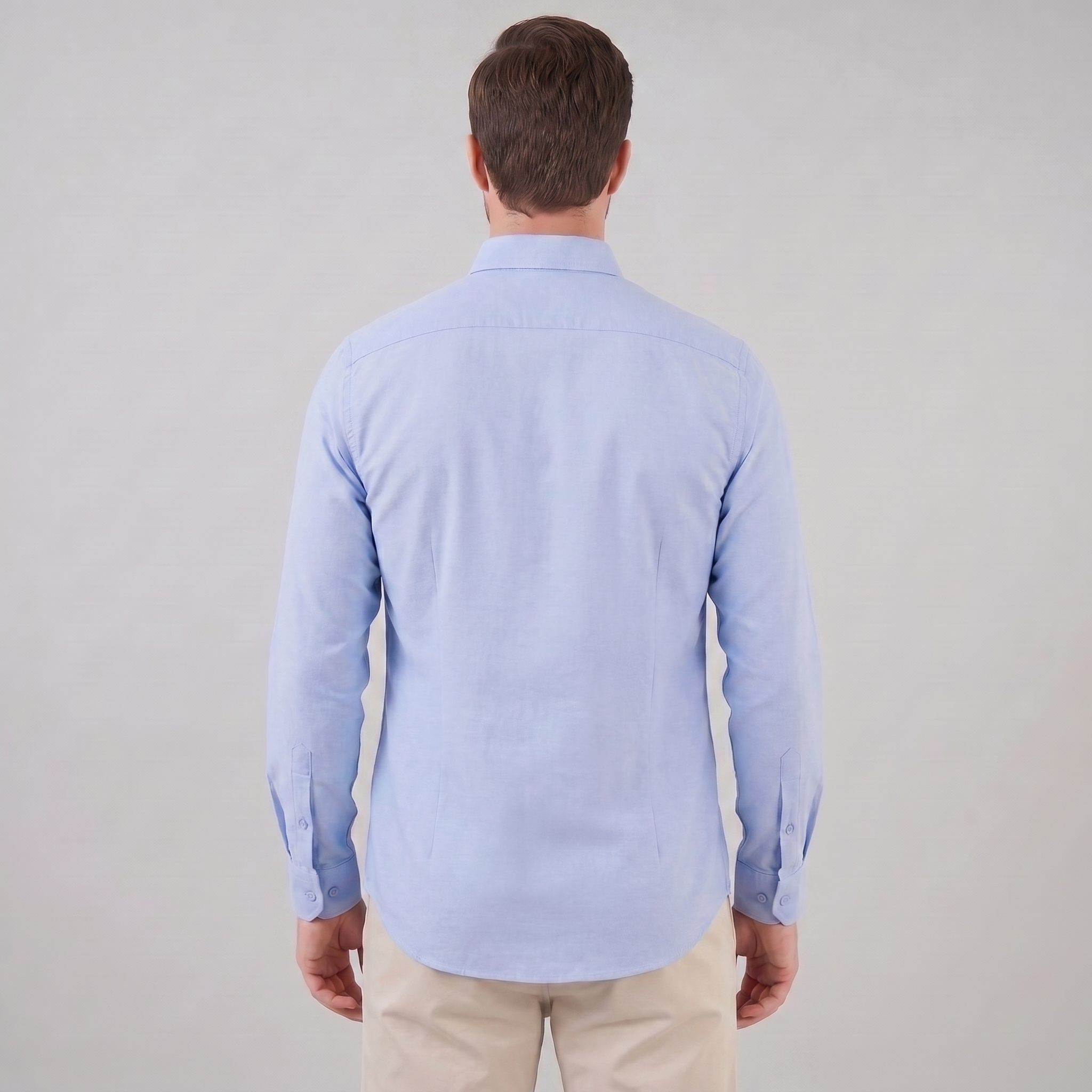 Men's Cotton Oxford Button-Down Dress Shirt for Formal and Casual Wear