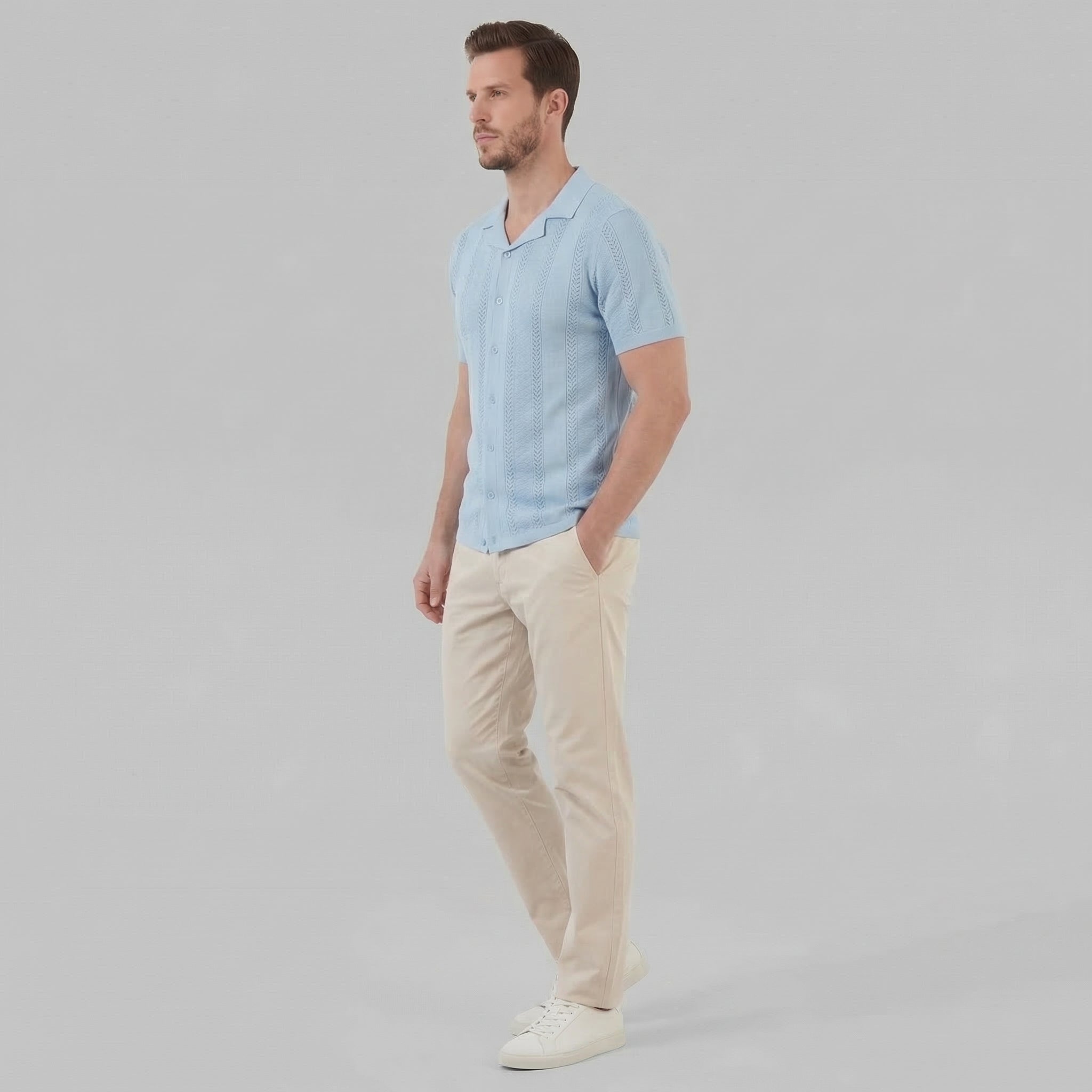 Men's Cotton Short Sleeve Summer Shirt for Casual Wear