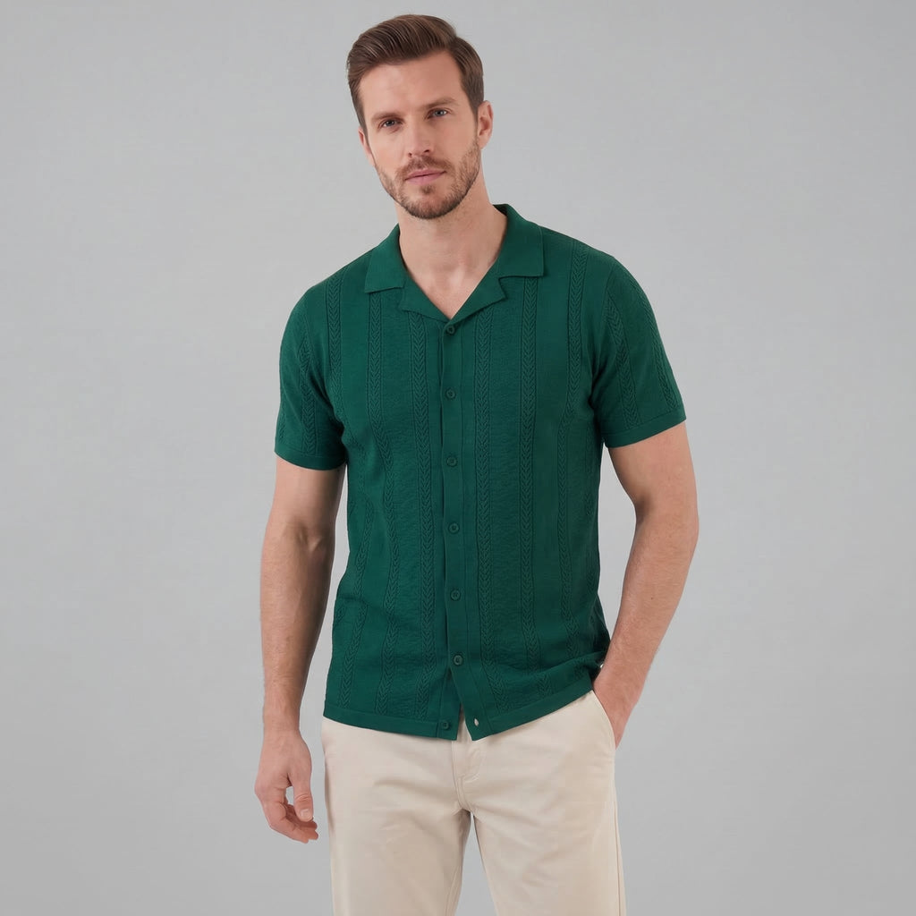 Men's Cotton Short Sleeve Summer Shirt for Casual Wear