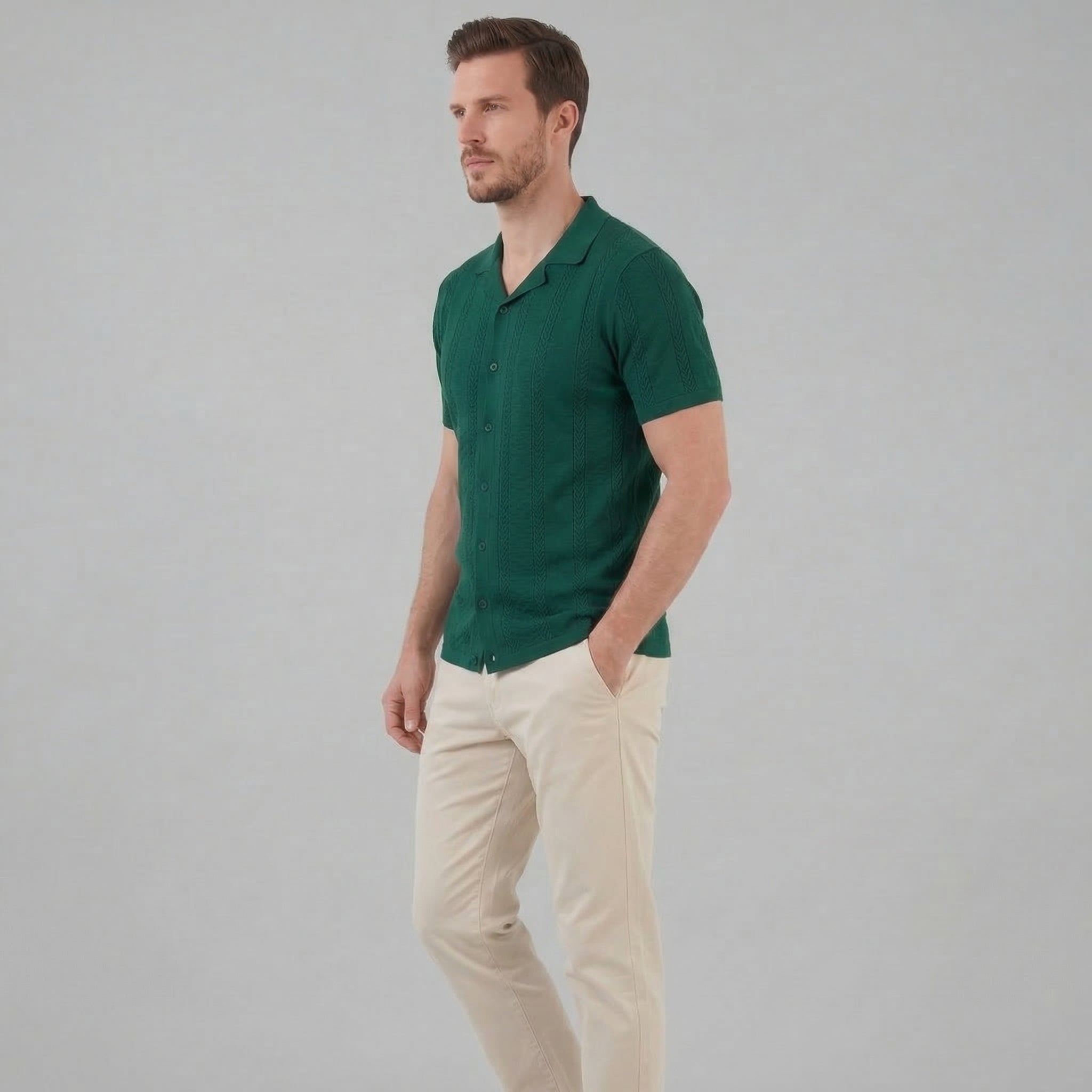 Men's Cotton Short Sleeve Summer Shirt for Casual Wear