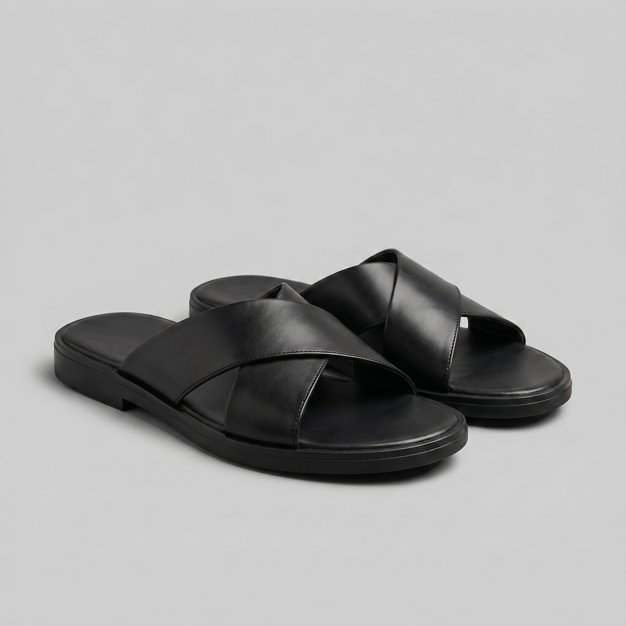 Men's Cross Strap Slide Sandals for Casual Wear - Comfortable Footwear