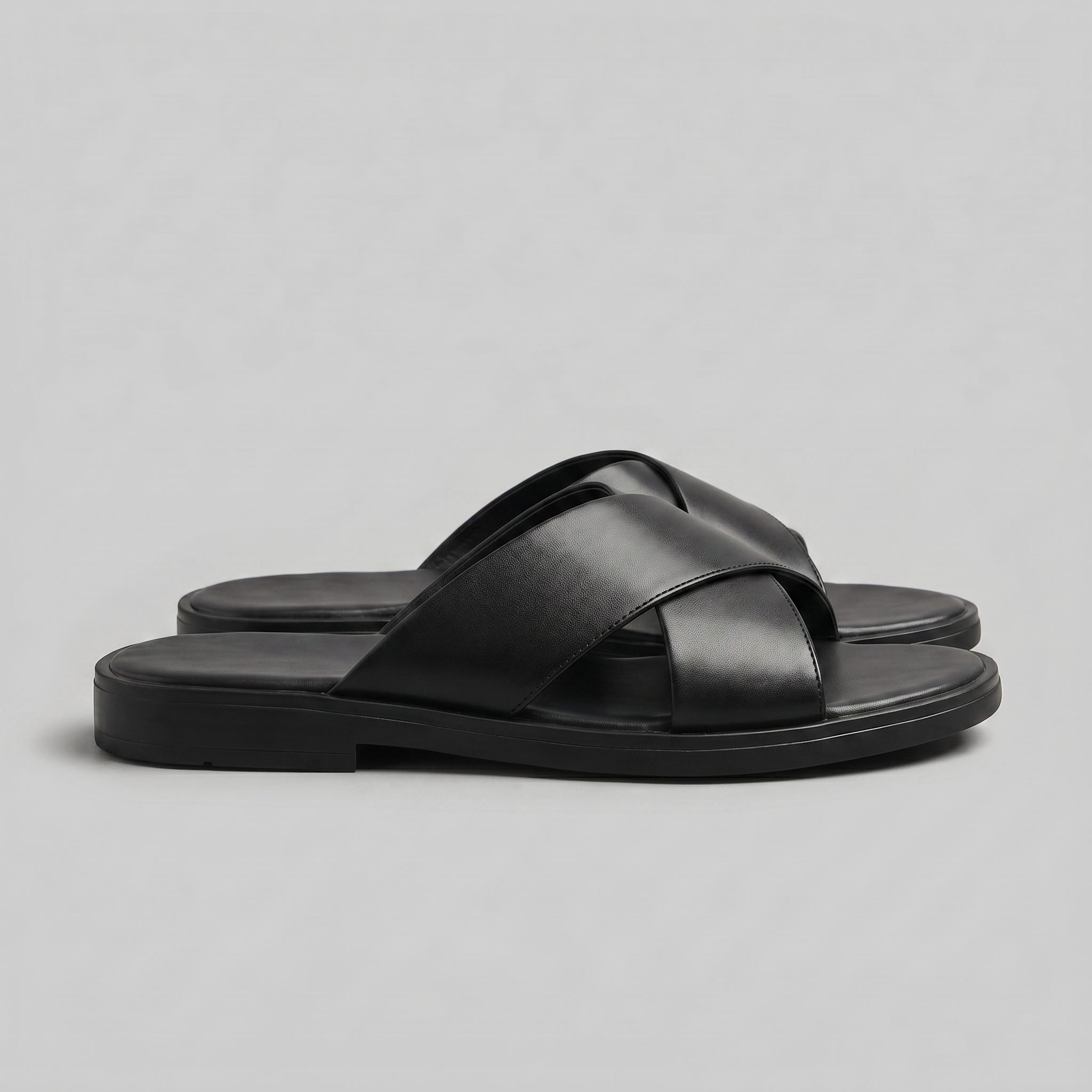 Men's Cross Strap Slide Sandals for Casual Wear - Comfortable Footwear