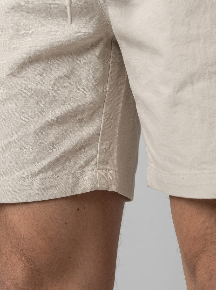 Men's Drawstring Waist Lounge Shorts - Comfortable Cotton Casual Wear