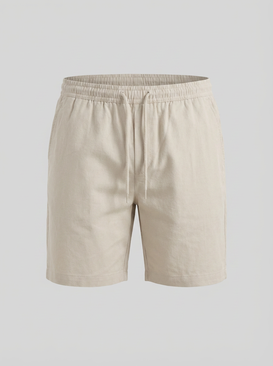 Men's Drawstring Waist Lounge Shorts - Comfortable Cotton Casual Wear
