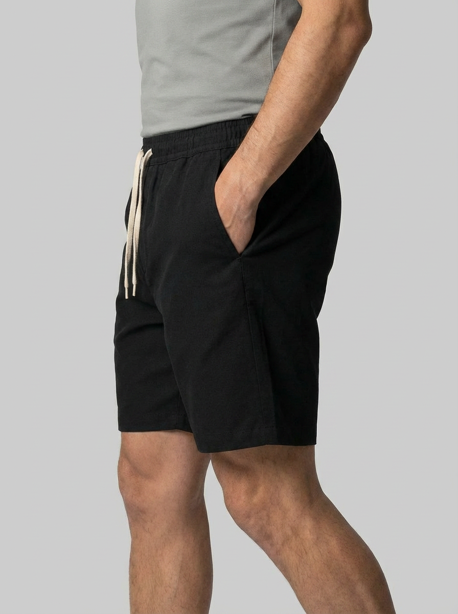 Men's Drawstring Waist Lounge Shorts - Comfortable Cotton Casual Wear