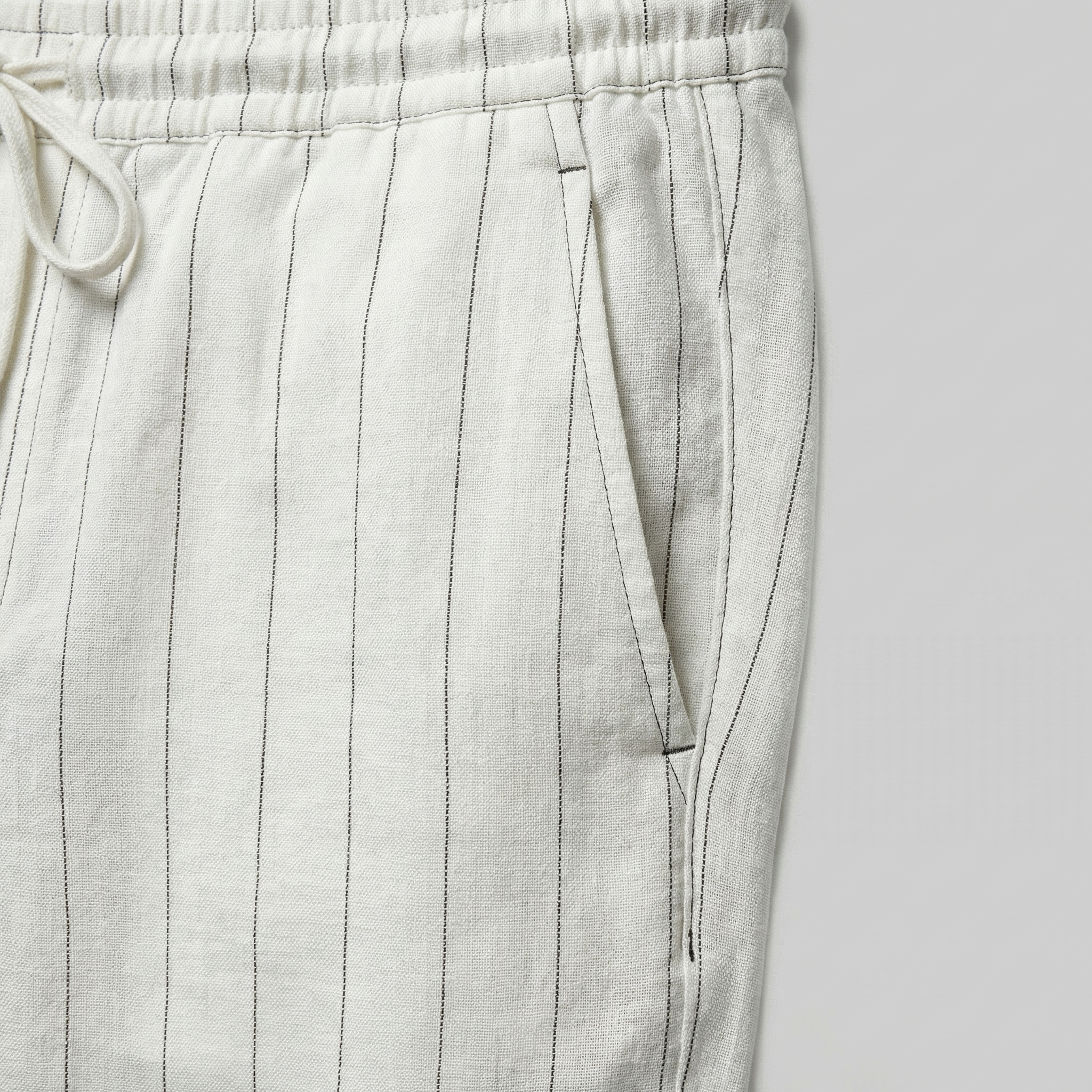Men's Drawstring Waist Trousers - Comfortable Casual Pants for Everyday Wear