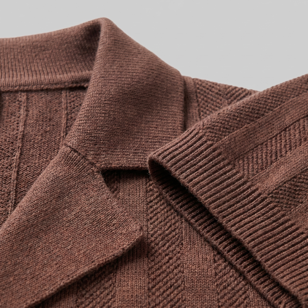 Men's Knit Button-Up Shirt - Soft Fabric, Casual Style for Everyday Wear