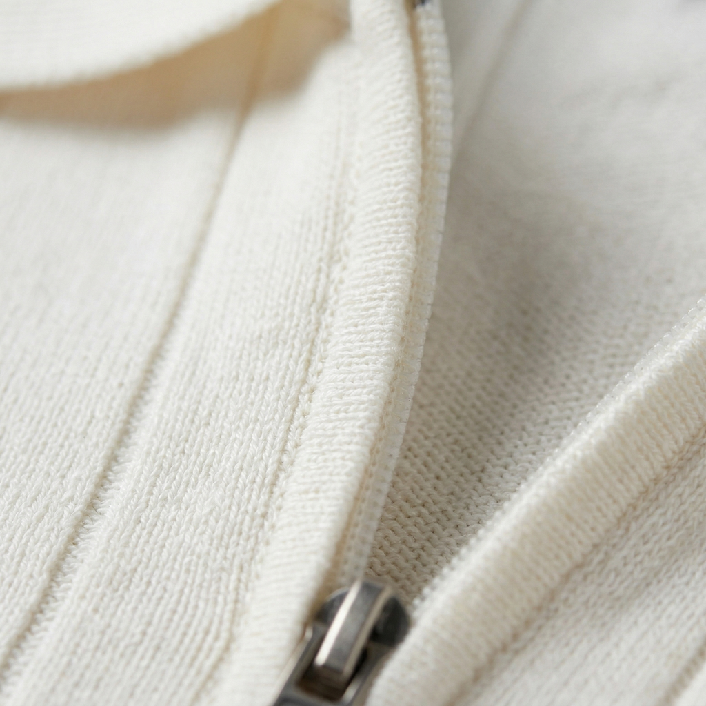 Men's Knit Polo Shirt - Retro Accents - Casual Wear - Comfortable Fit