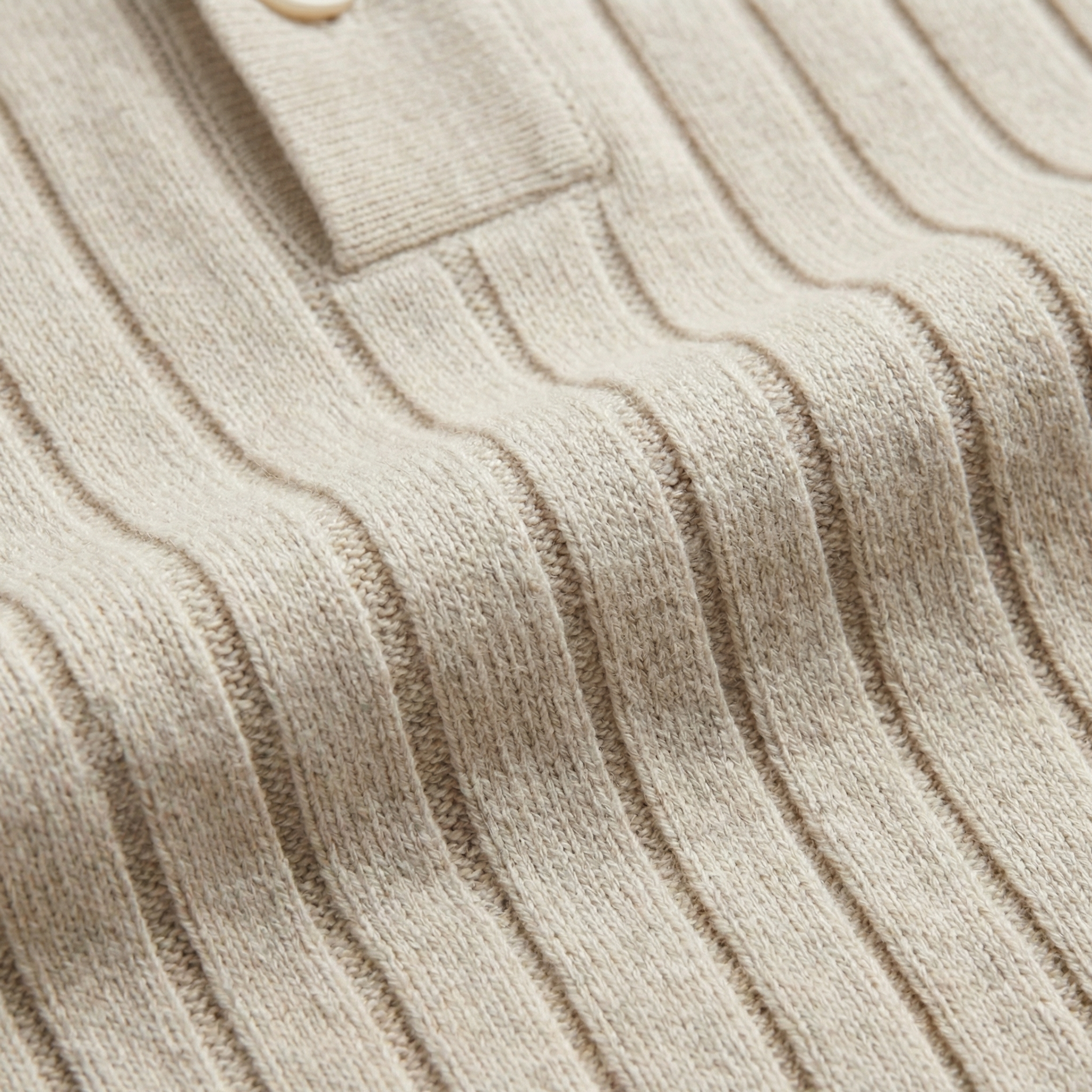 Men's Knit Polo Shirt with Stripes for Casual Wear