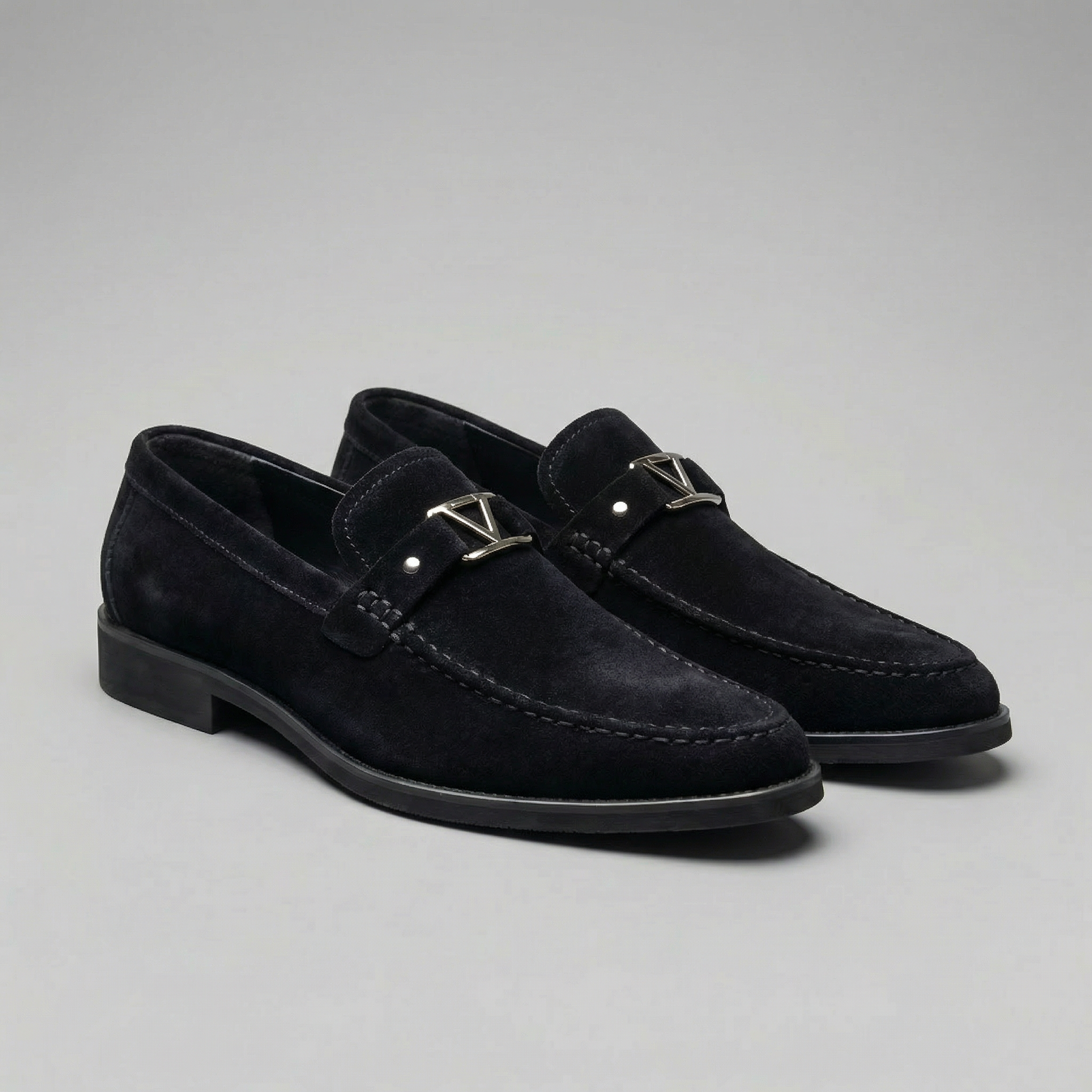 Men's Leather Business Loafers - Elegant Slip-On Dress Shoes for Office Wear