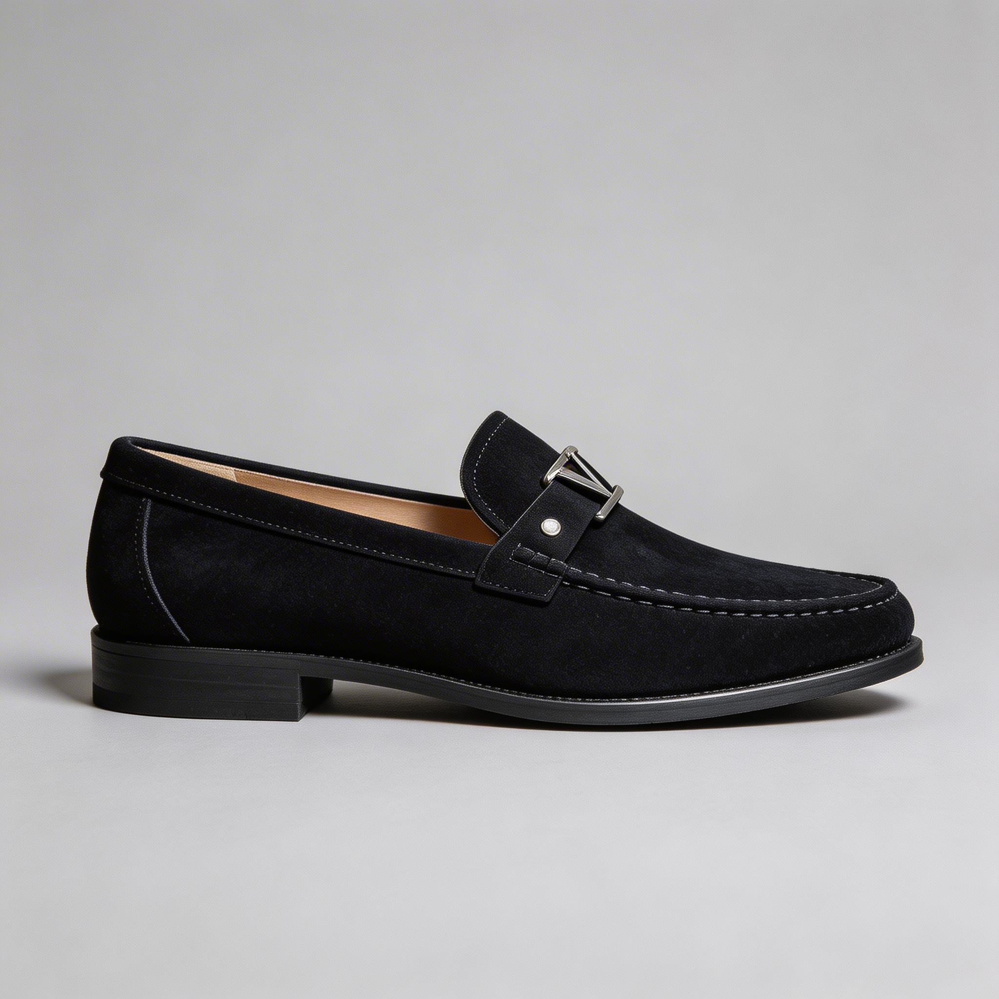 Men's Leather Business Loafers - Elegant Slip-On Dress Shoes for Office Wear