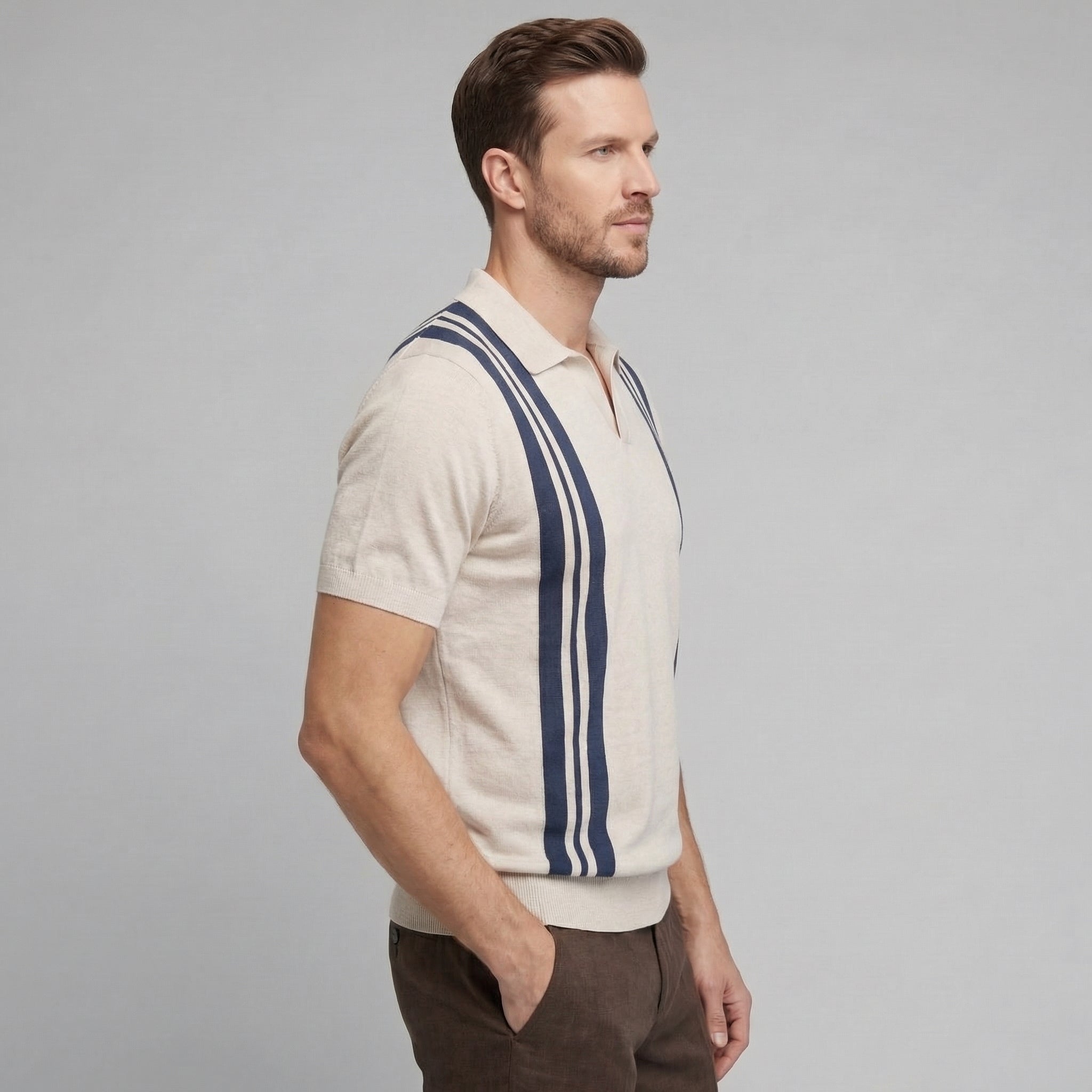 Men's Lightweight Breathable Short Sleeve Polo Shirt for Casual Wear