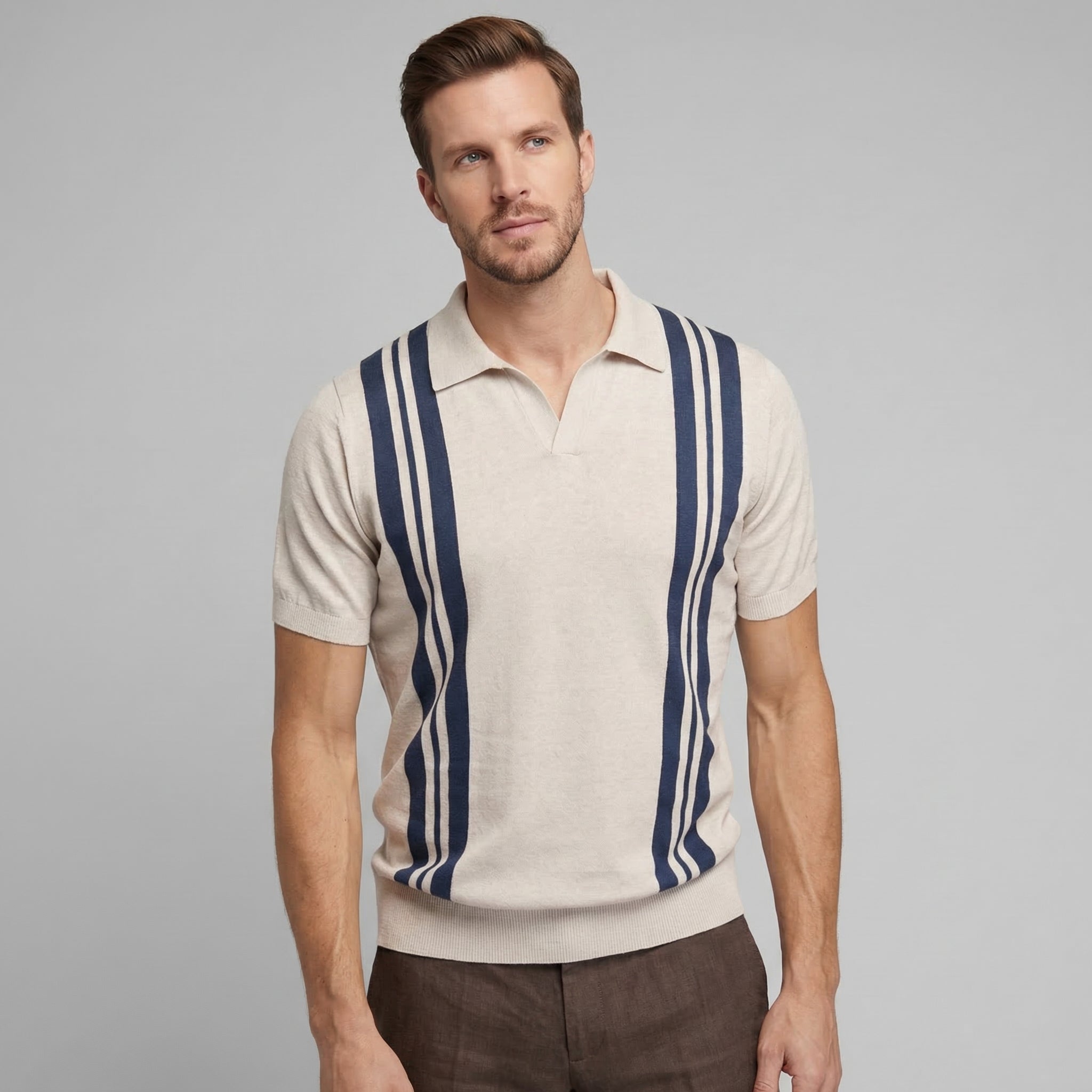 Men's Lightweight Breathable Short Sleeve Polo Shirt for Casual Wear