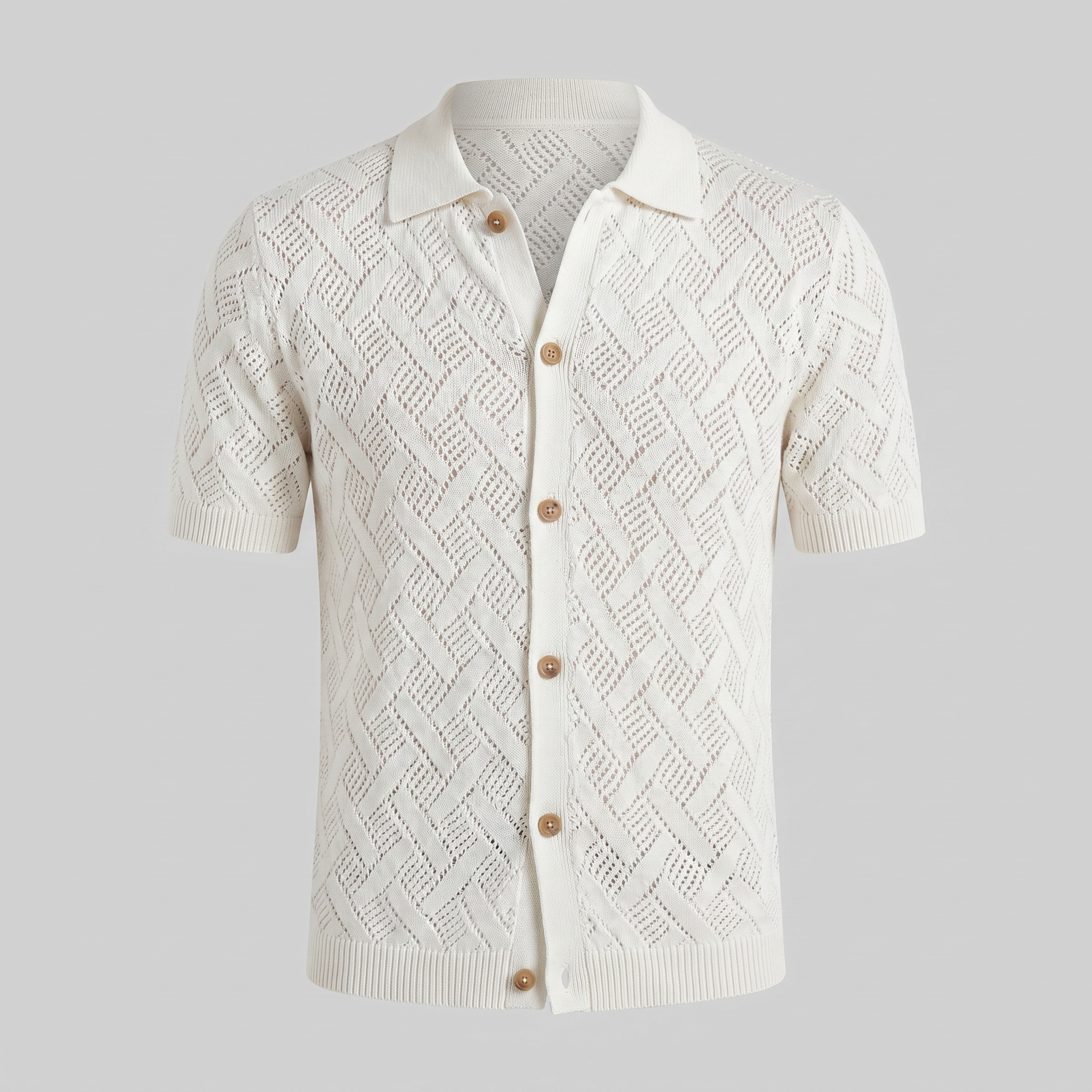 Men's Lightweight Cotton Beach Polo Shirt for Summer Casual Wear