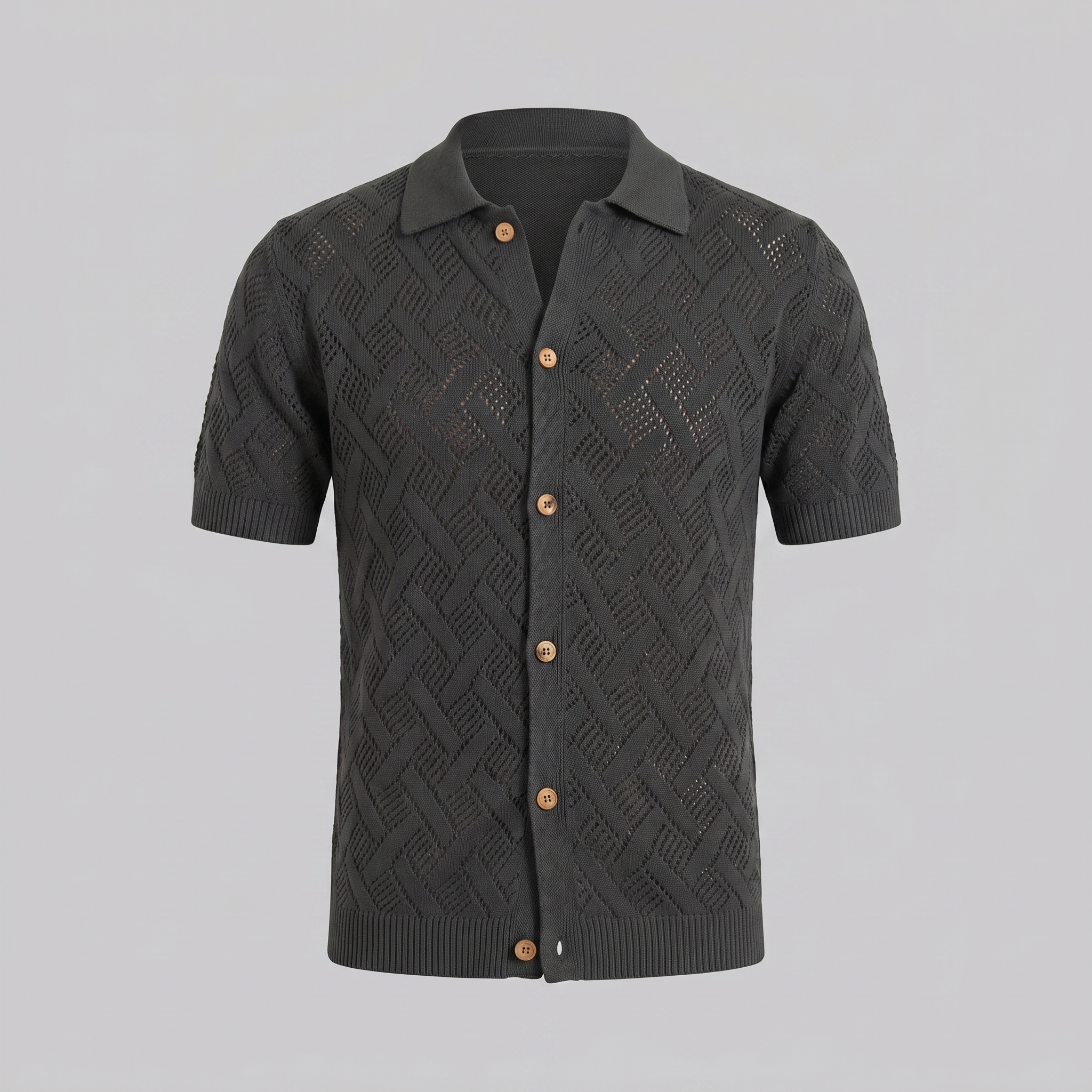 Men's Lightweight Cotton Beach Polo Shirt for Summer Casual Wear