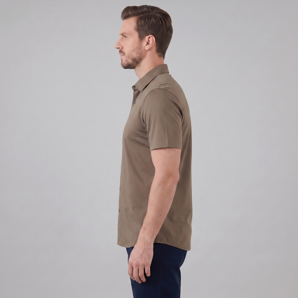 Men's Lightweight Stretch Cotton Summer Shirt for Casual Wear
