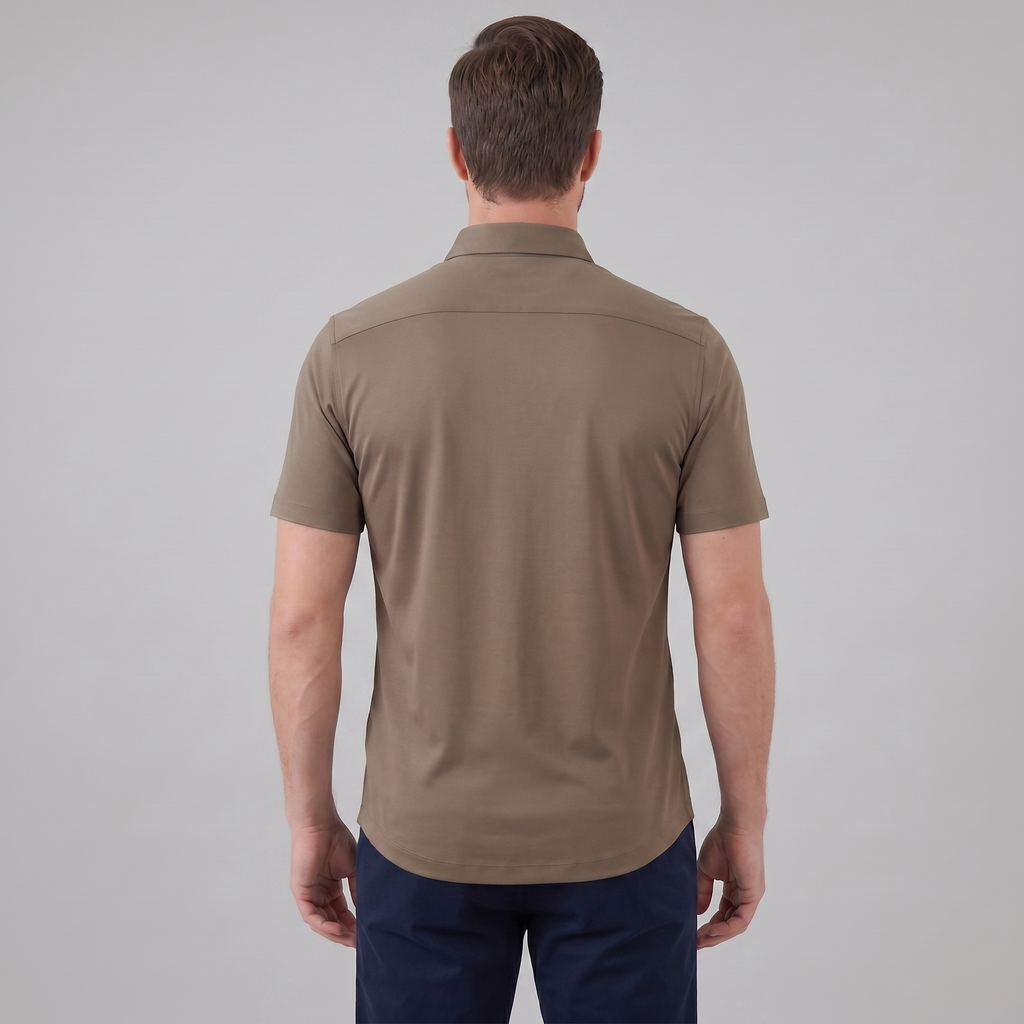Men's Lightweight Stretch Cotton Summer Shirt for Casual Wear