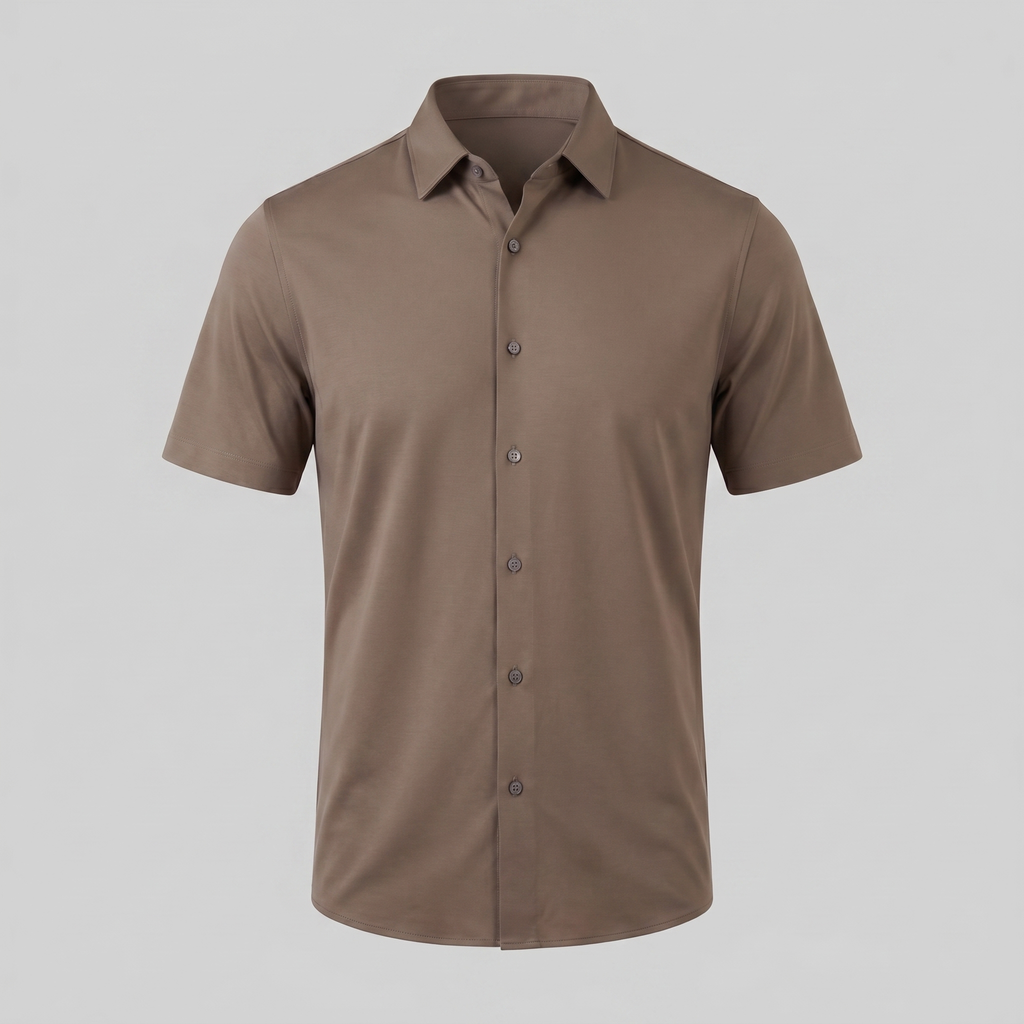 Men's Lightweight Stretch Cotton Summer Shirt for Casual Wear