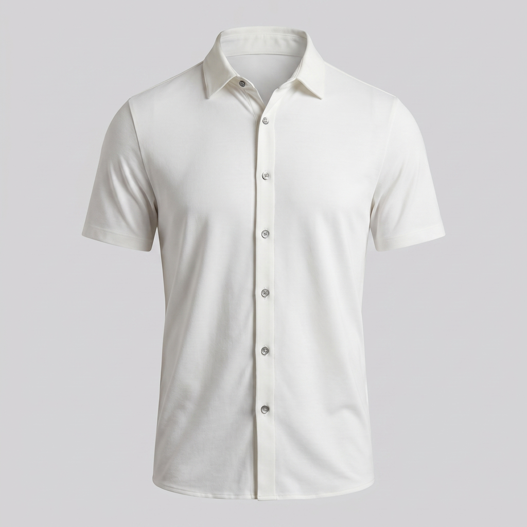 Men's Lightweight Stretch Cotton Summer Shirt for Casual Wear