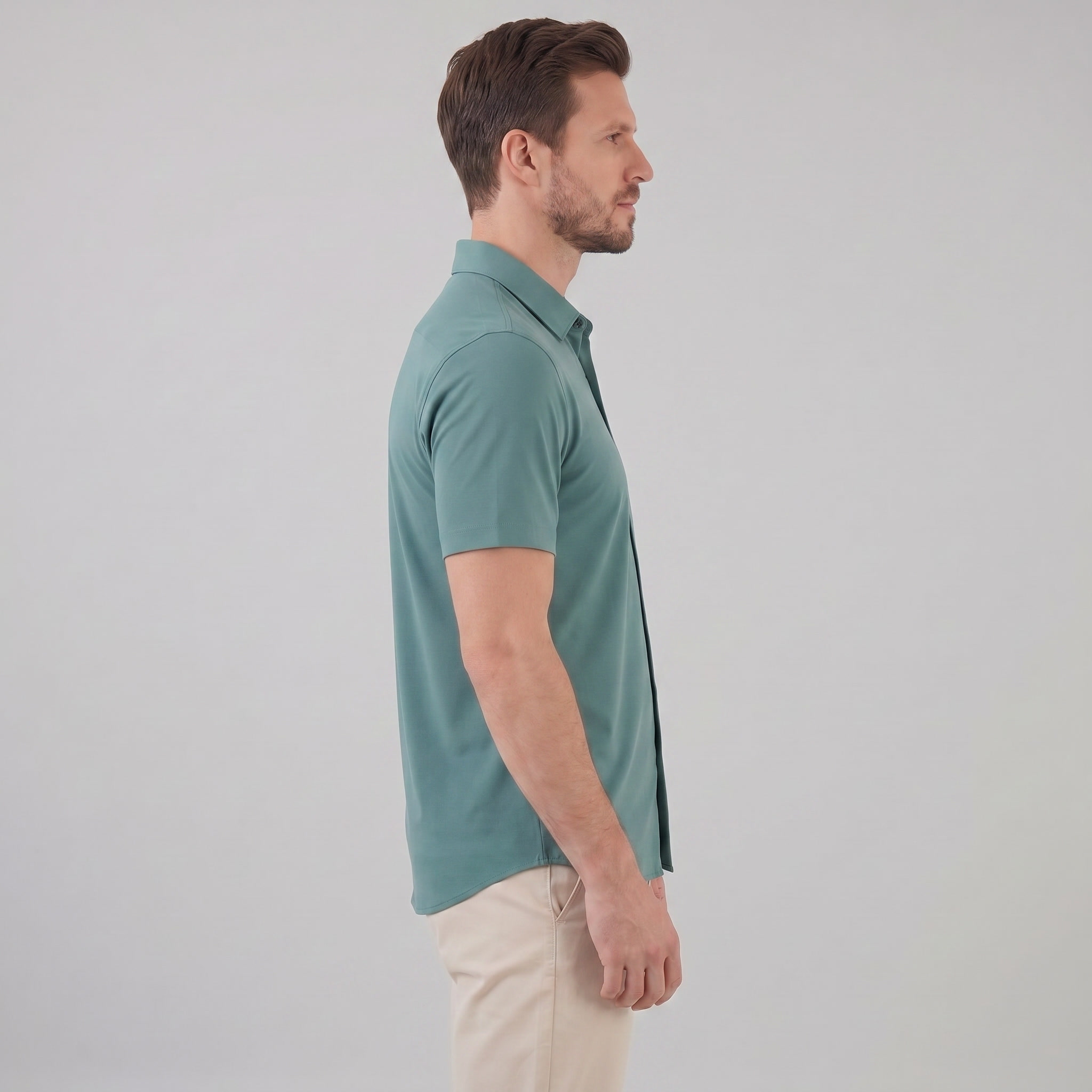 Men's Lightweight Stretch Cotton Summer Shirt for Casual Wear