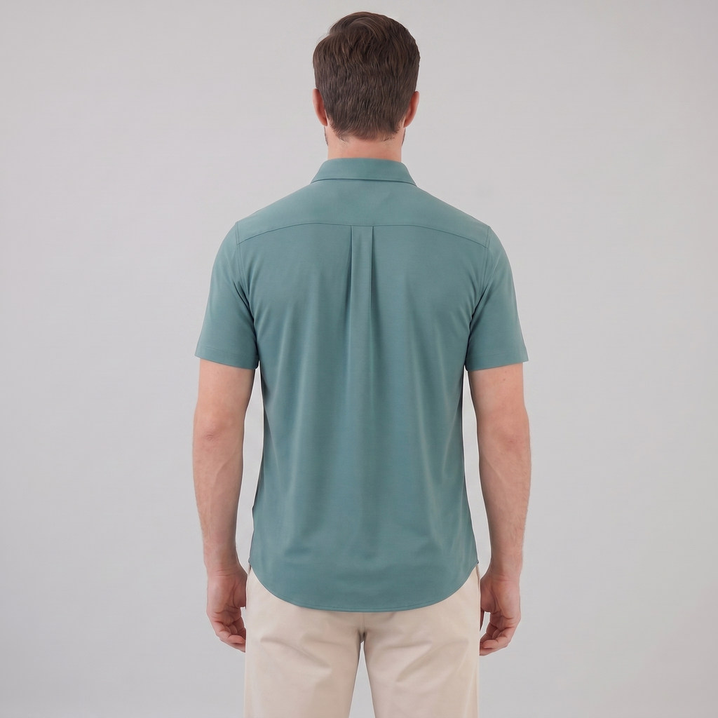 Men's Lightweight Stretch Cotton Summer Shirt for Casual Wear
