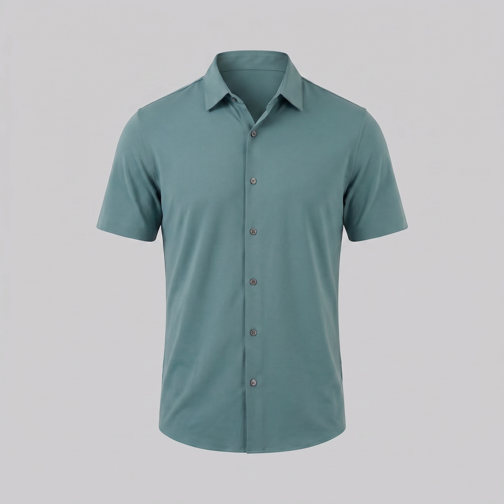 Men's Lightweight Stretch Cotton Summer Shirt for Casual Wear
