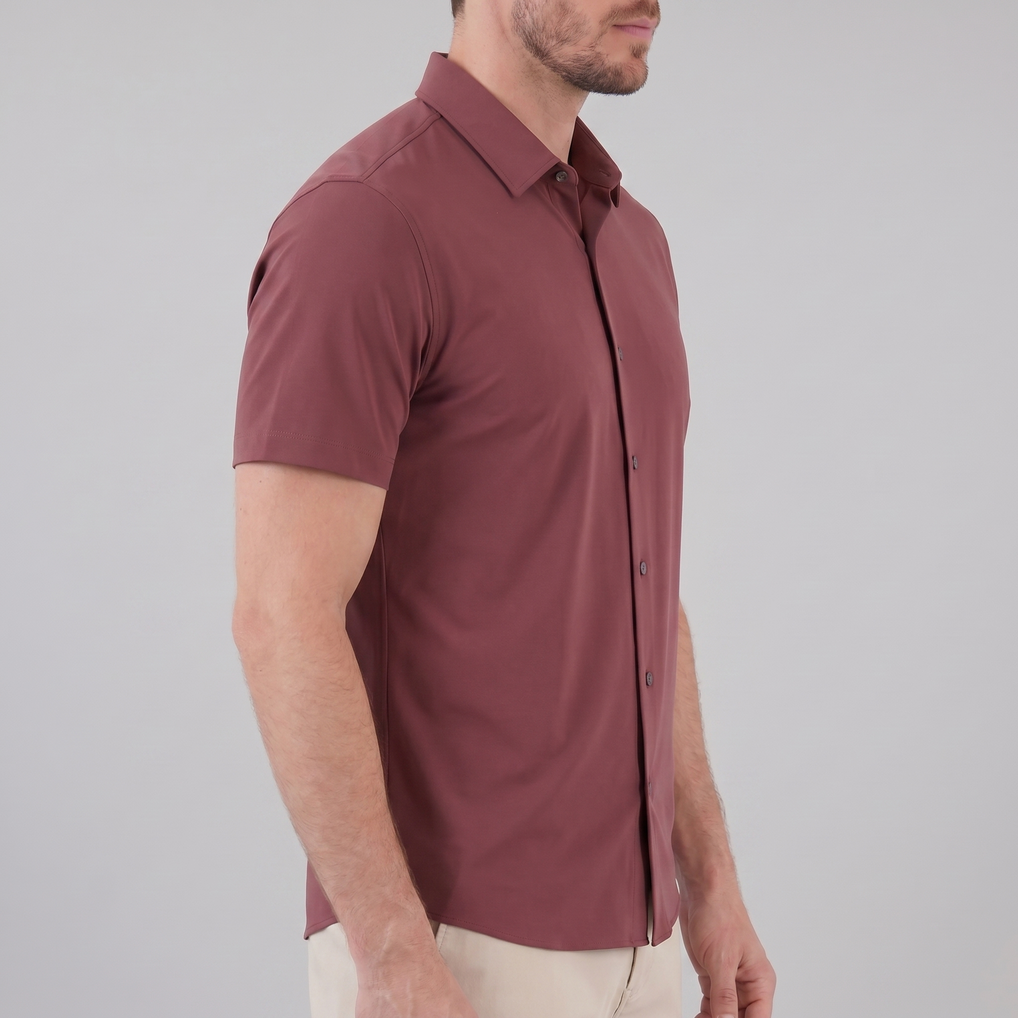 Men's Lightweight Stretch Cotton Summer Shirt for Casual Wear