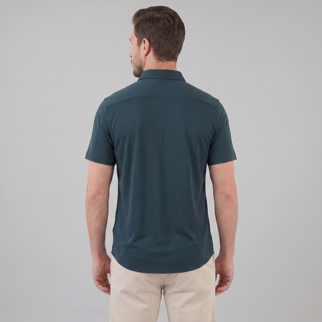 Men's Lightweight Stretch Cotton Summer Shirt for Casual Wear