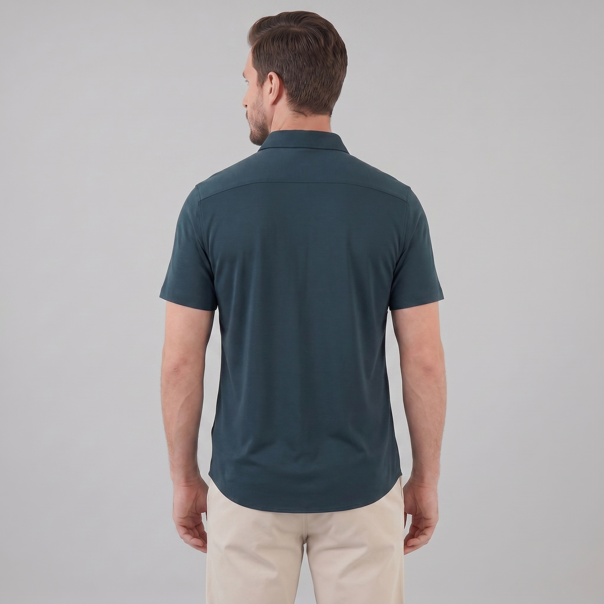 Men's Lightweight Stretch Cotton Summer Shirt for Casual Wear