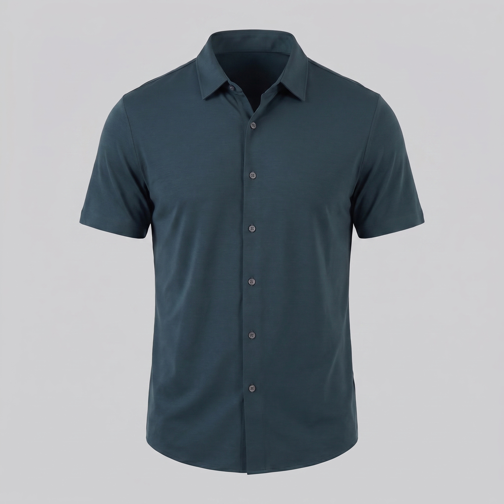 Men's Lightweight Stretch Cotton Summer Shirt for Casual Wear