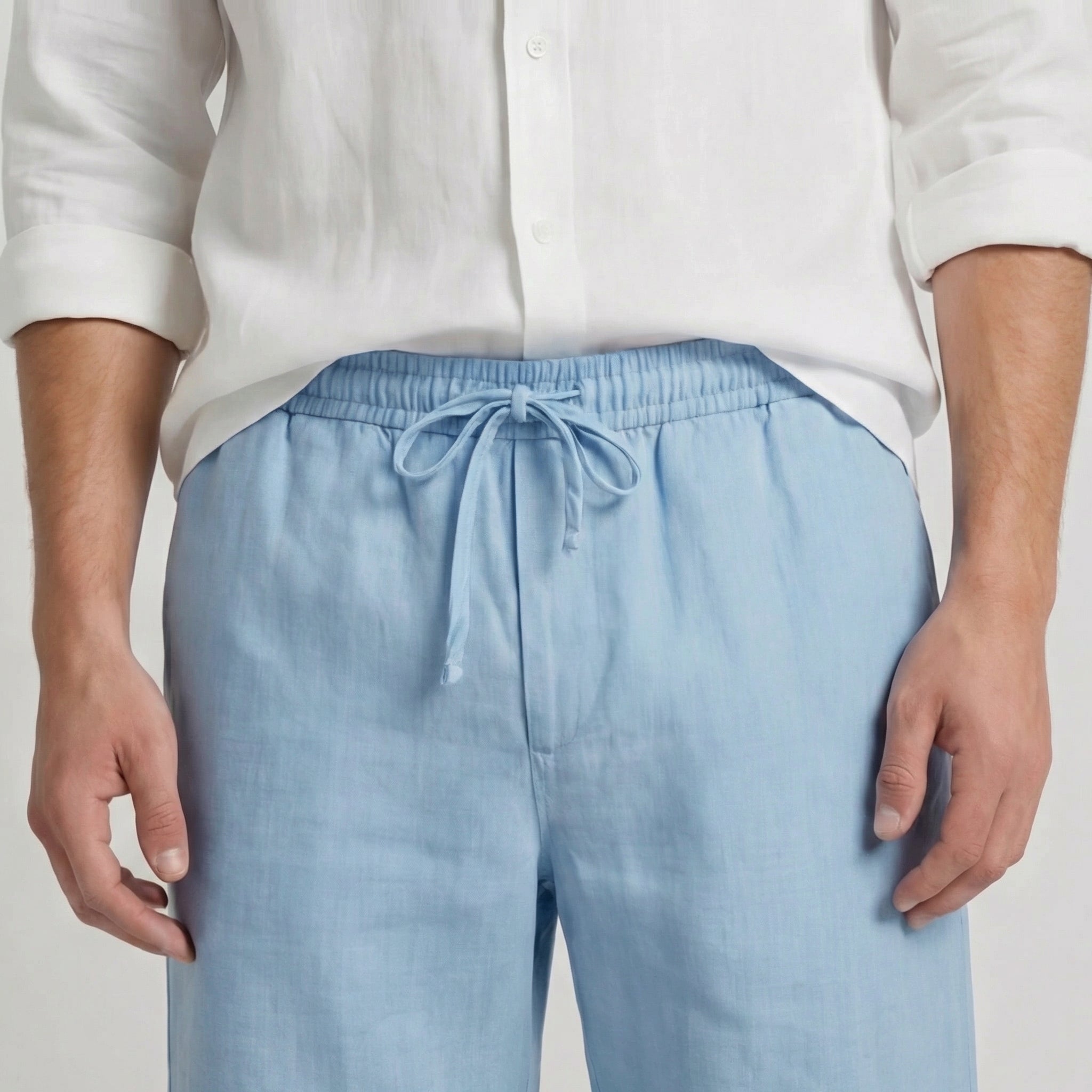 Men's Linen Summer Shorts - Breathable Casual Wear for Warm Weather
