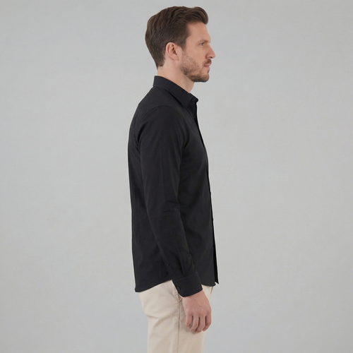 Men's Long Sleeve Cotton Dress Shirt for Formal and Business Wear