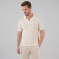 Men's Open Collar Polo Shirt - Lightweight Cotton - Summer Casual Wear