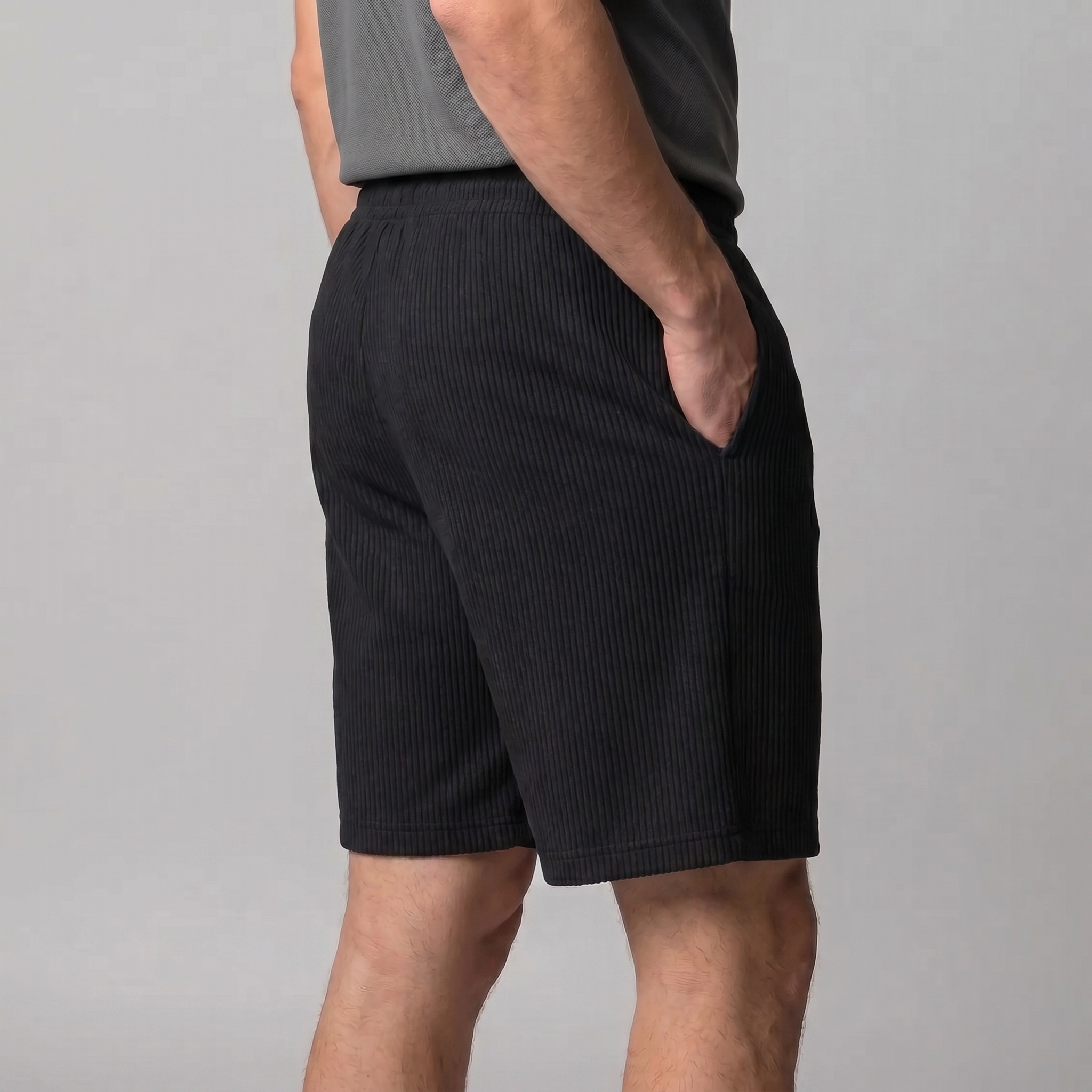 Men's Relaxed Fit Pleated Shorts - Comfortable Cotton Casual Wear