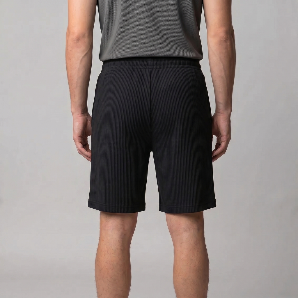 Men's Relaxed Fit Pleated Shorts - Comfortable Cotton Casual Wear