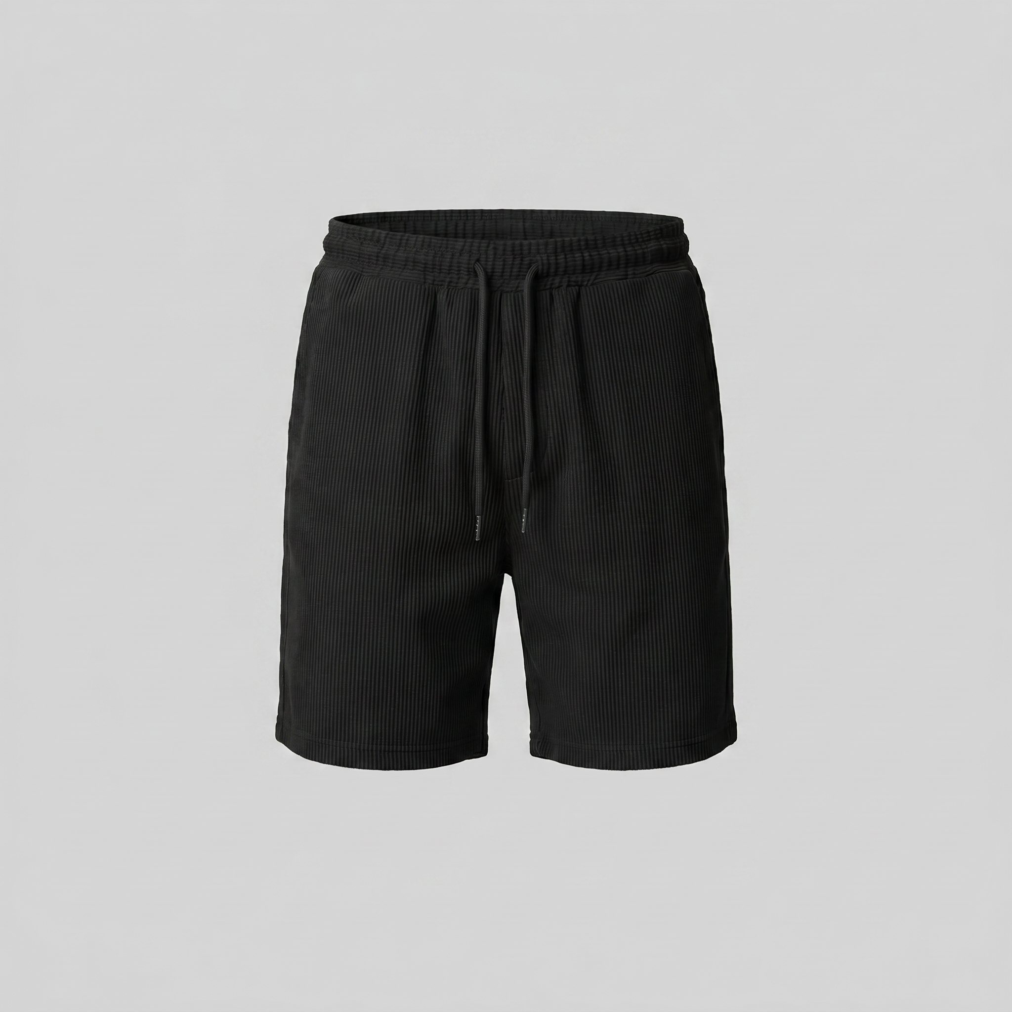 Men's Ribbed Cotton Summer Shorts for Casual Wear