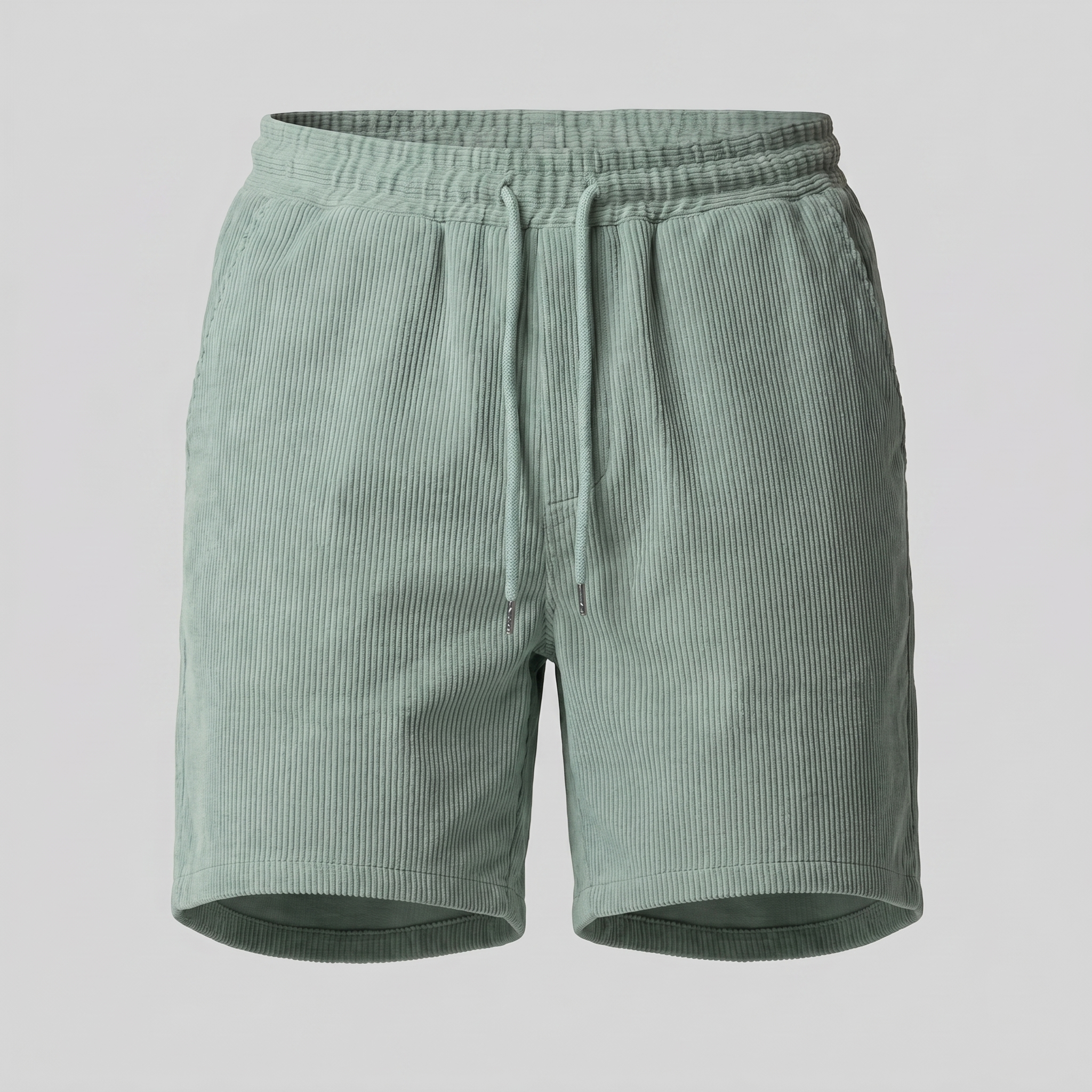 Men's Ribbed Cotton Summer Shorts for Casual Wear
