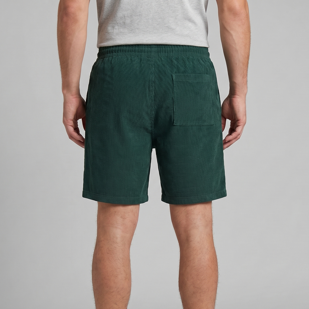 Men's Ribbed Cotton Summer Shorts for Casual Wear