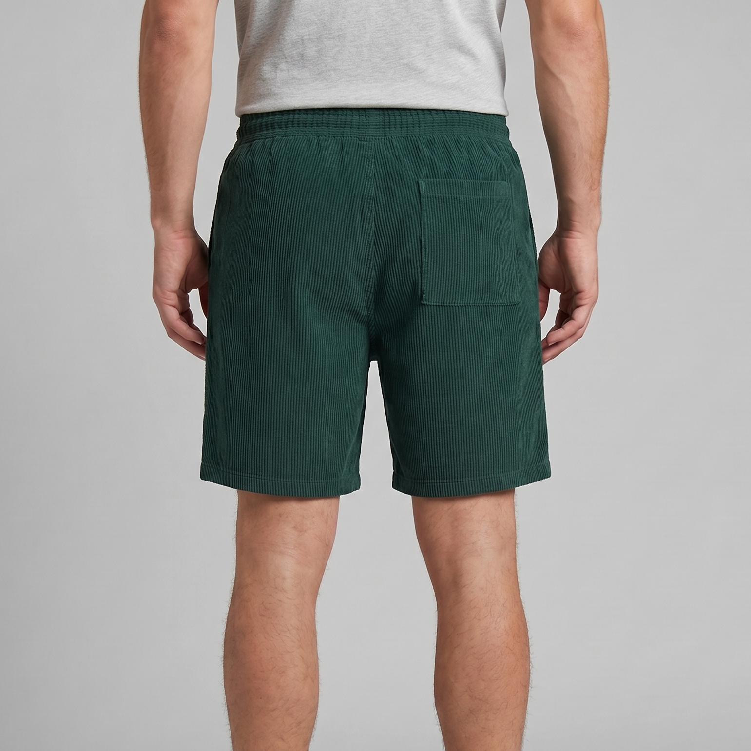 Men's Ribbed Cotton Summer Shorts for Casual Wear
