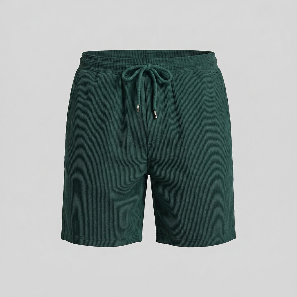 Men's Ribbed Cotton Summer Shorts for Casual Wear