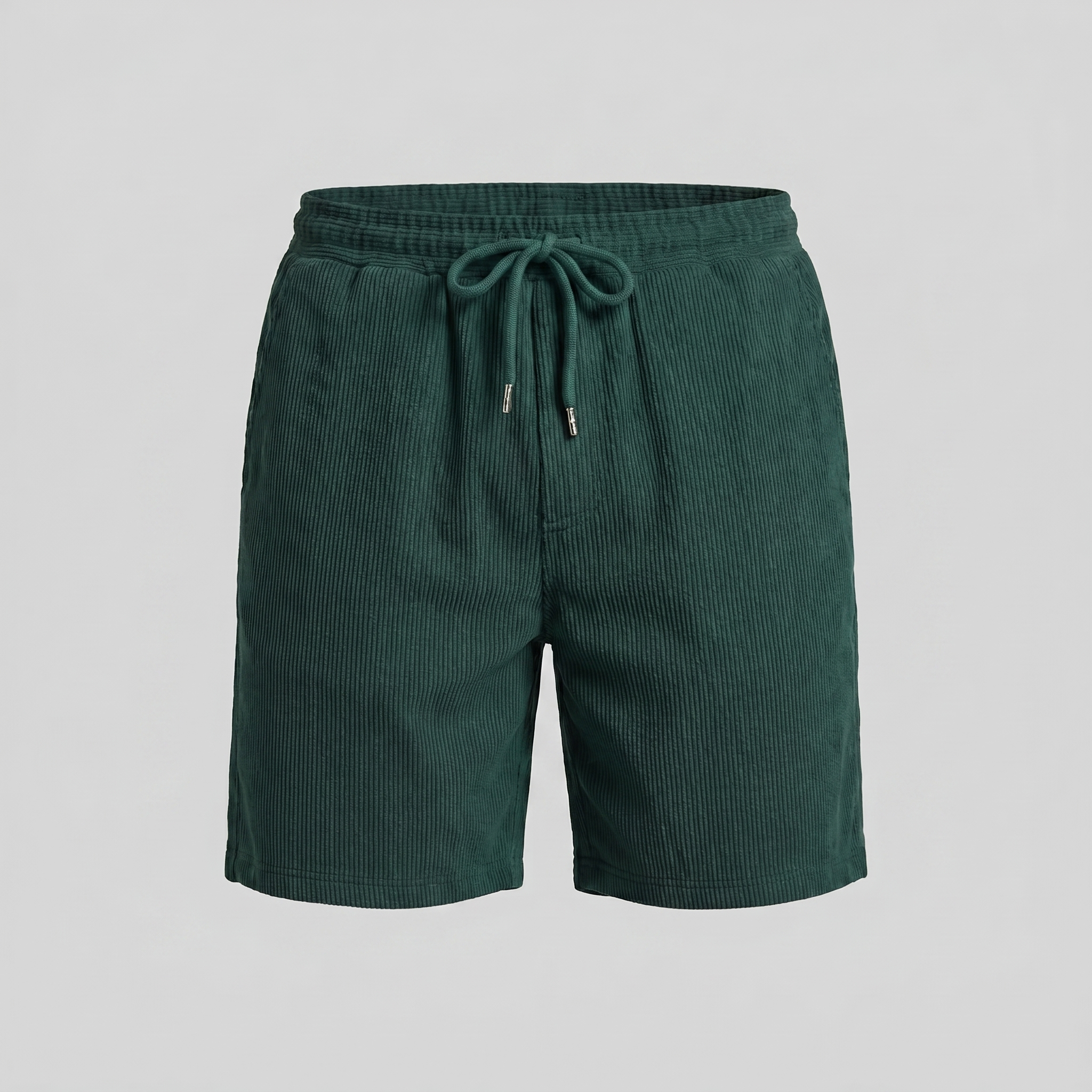 Men's Ribbed Cotton Summer Shorts for Casual Wear